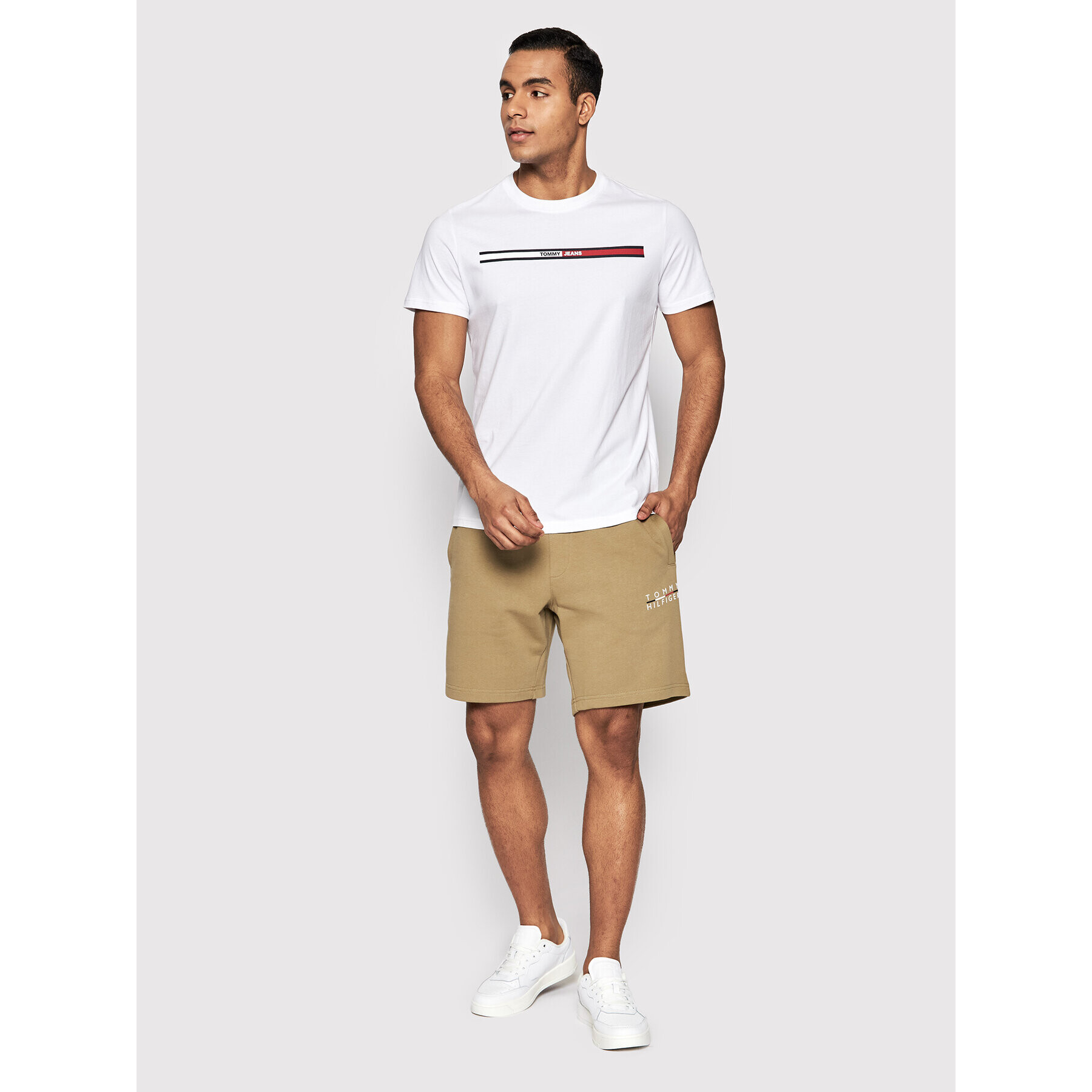 Tommy Hilfiger Спортни шорти Square Logo MW0MW24152 Зелен Regular Fit - Pepit.bg