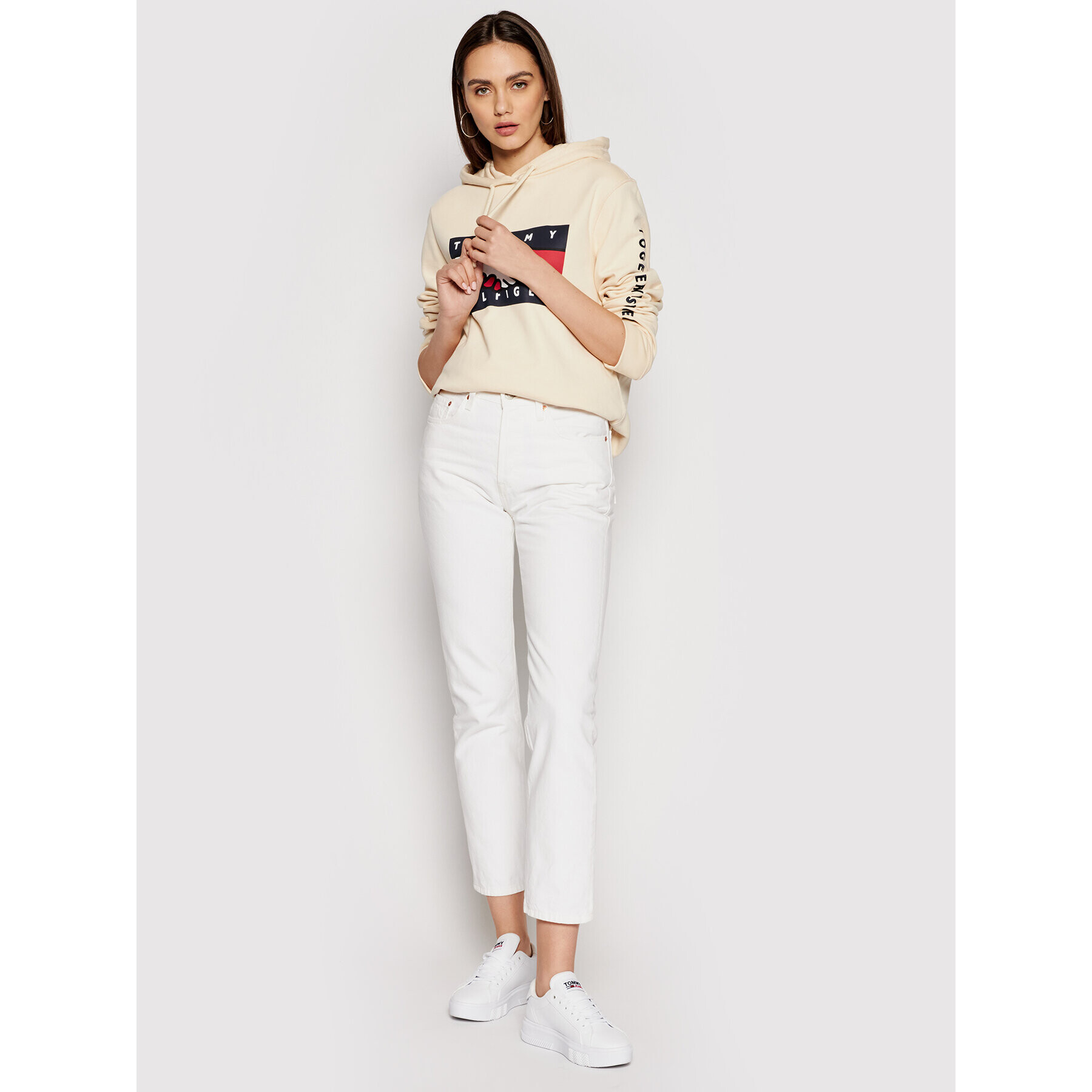 Tommy Hilfiger Суитшърт Aco Earth Day WW0WW32330 Бежов Regular Fit - Pepit.bg