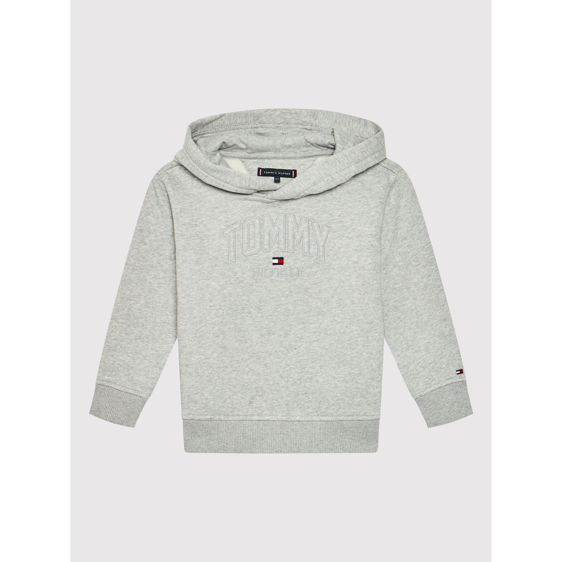 Tommy Hilfiger Суитшърт Applique Logo Hoodie KB0KB06904 D Сив Regular Fit - Pepit.bg