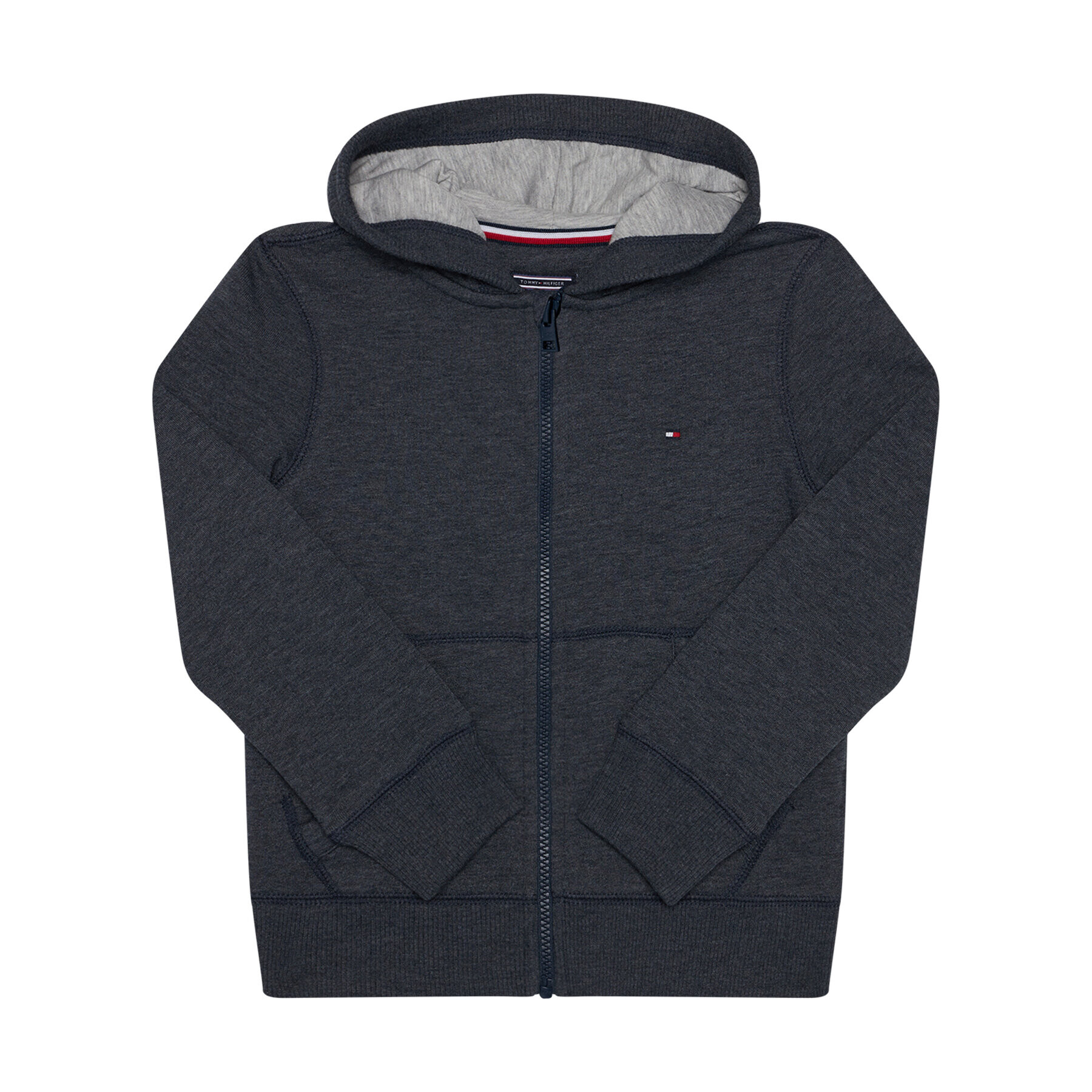 Tommy Hilfiger Суитшърт Basic Zip Hoodi KB0KB04138 S Тъмносин Regular Fit - Pepit.bg