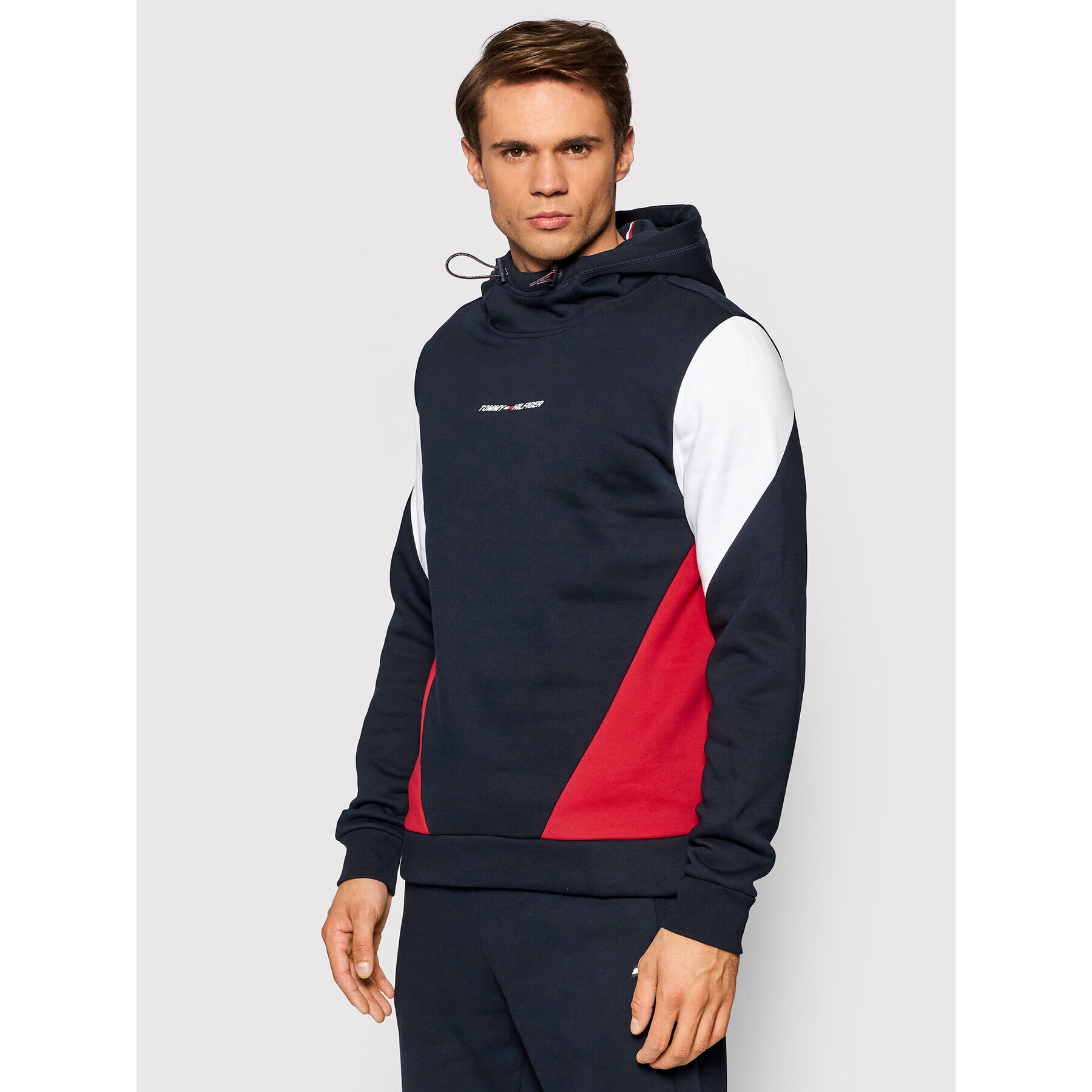 Tommy Hilfiger Суитшърт Blocked Seasonal MW0MW19761 Тъмносин Regular Fit - Pepit.bg