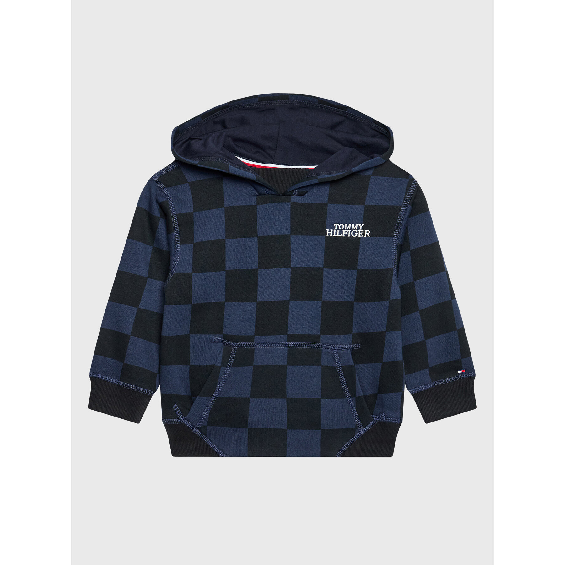 Tommy Hilfiger Суитшърт Checker Board KB0KB07777 M Тъмносин Regular Fit - Pepit.bg