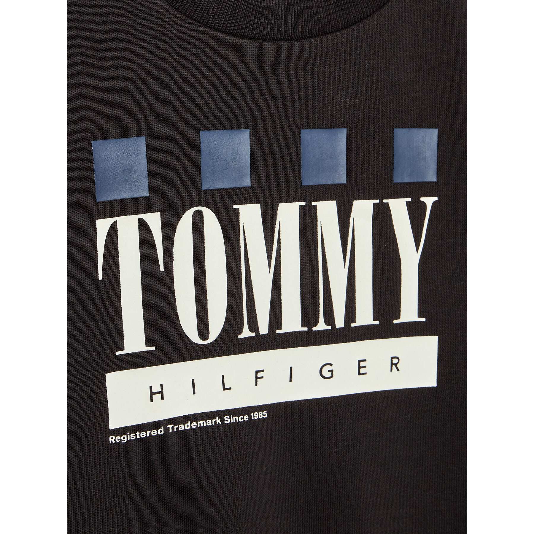 Tommy Hilfiger Суитшърт Checker Board KB0KB07779 M Черен Regular Fit - Pepit.bg