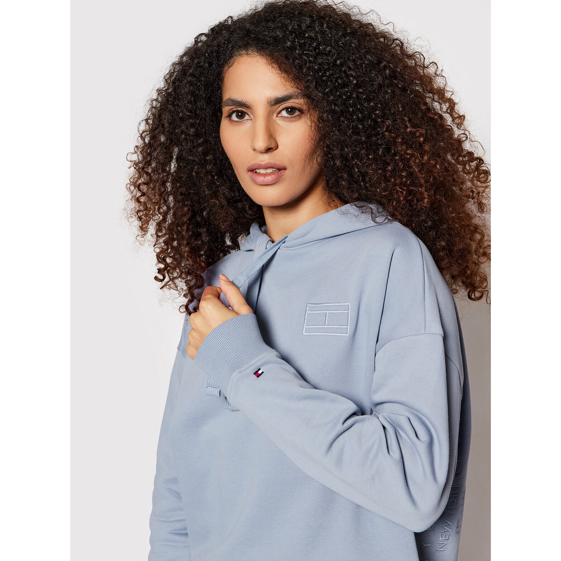 Tommy Hilfiger Суитшърт Circular WW0WW31729 Син Relaxed Fit - Pepit.bg