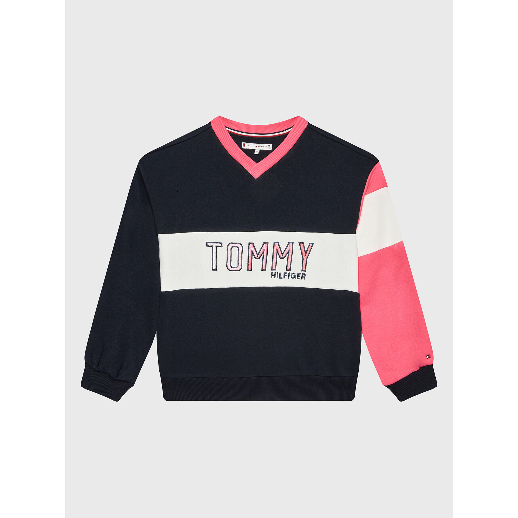 Tommy Hilfiger Суитшърт Colorblock KG0KG06657 Тъмносин Regular Fit - Pepit.bg