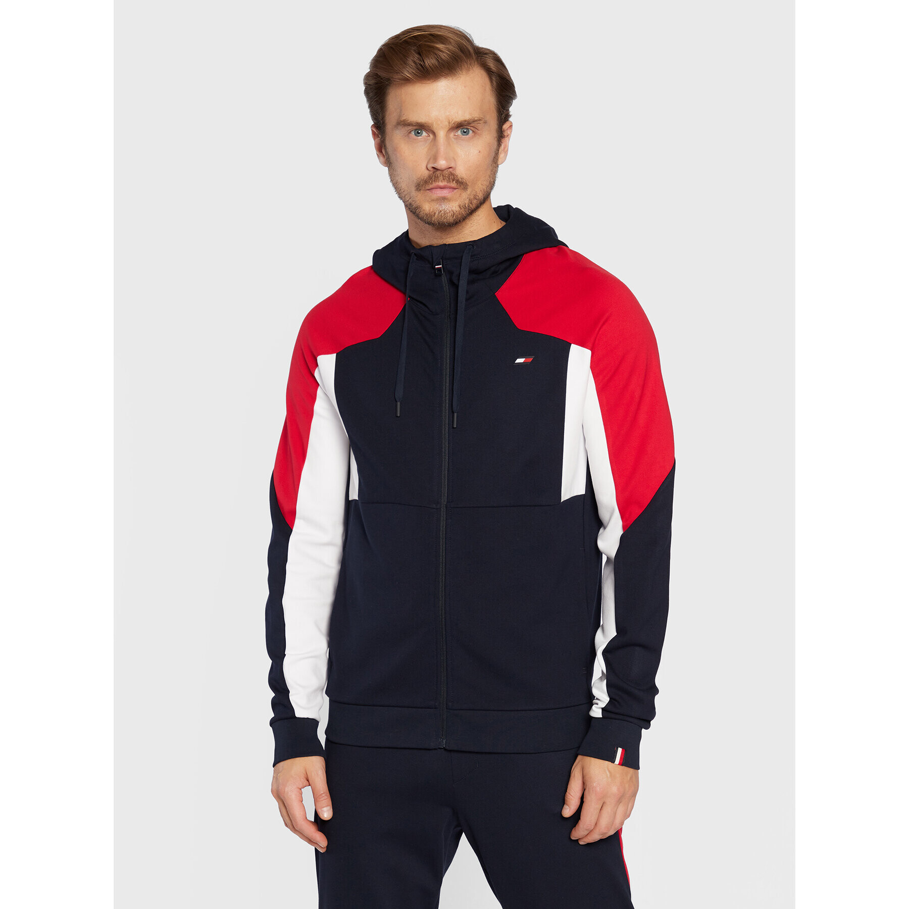 Tommy Hilfiger Суитшърт Colorblocked MW0MW25424 Тъмносин Regular Fit - Pepit.bg