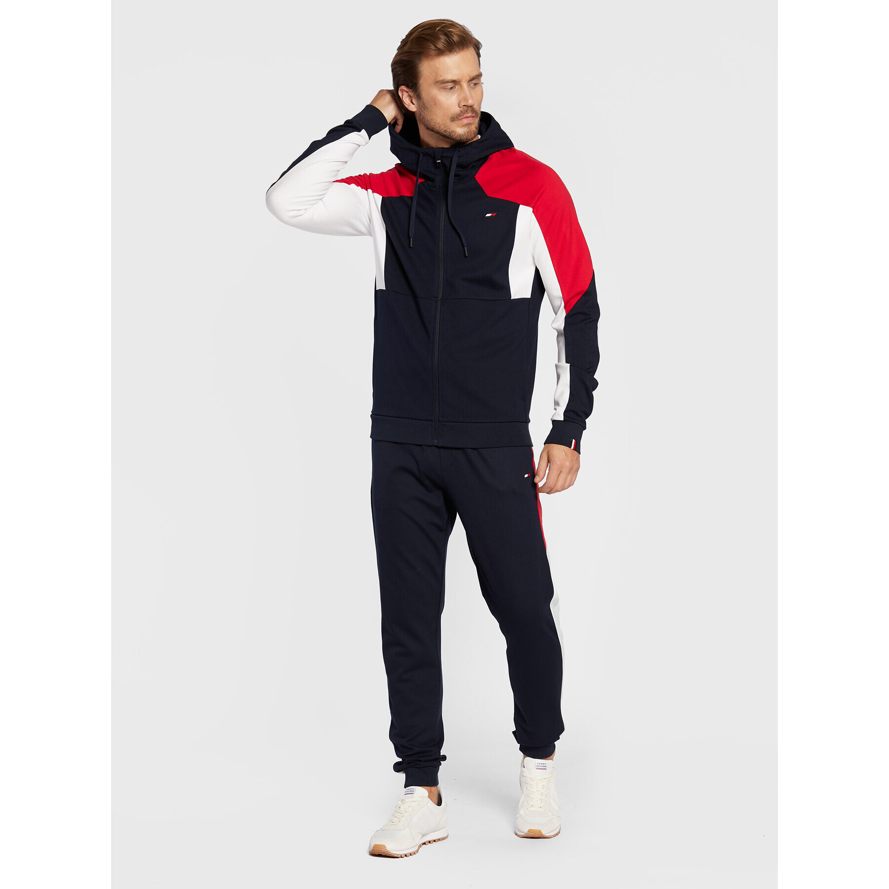 Tommy Hilfiger Суитшърт Colorblocked MW0MW25424 Тъмносин Regular Fit - Pepit.bg