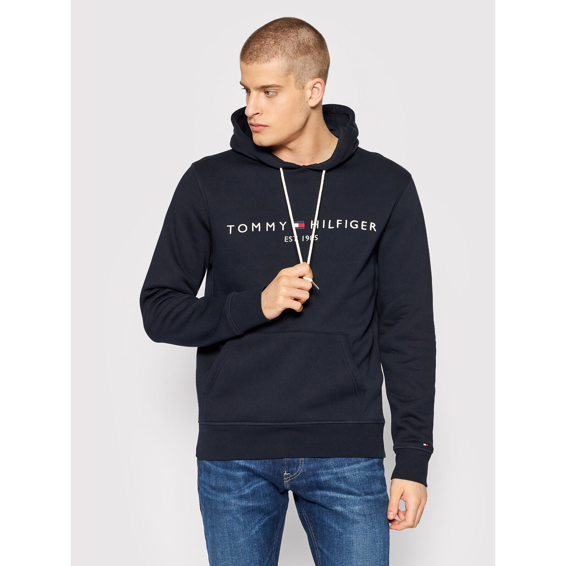 Tommy Hilfiger Суитшърт Core Logo MW0MW10752 Тъмносин Regular Fit - Pepit.bg