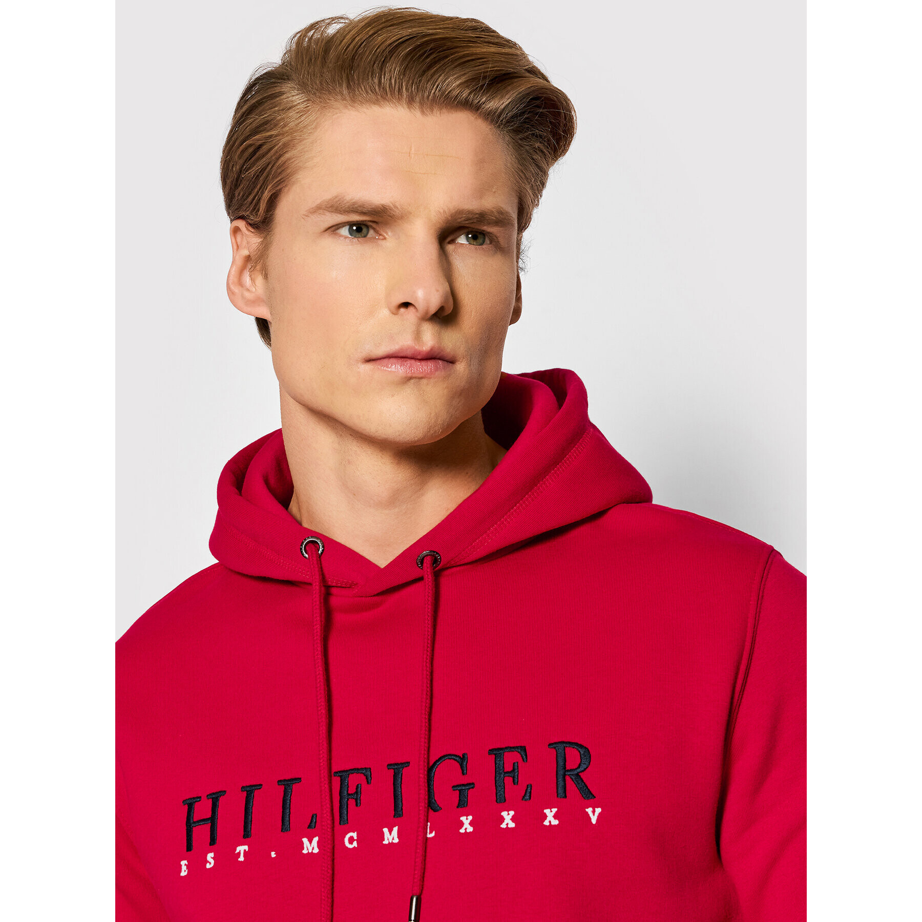 Tommy Hilfiger Суитшърт Corp Graphic MW0MW22204 Червен Regular Fit - Pepit.bg