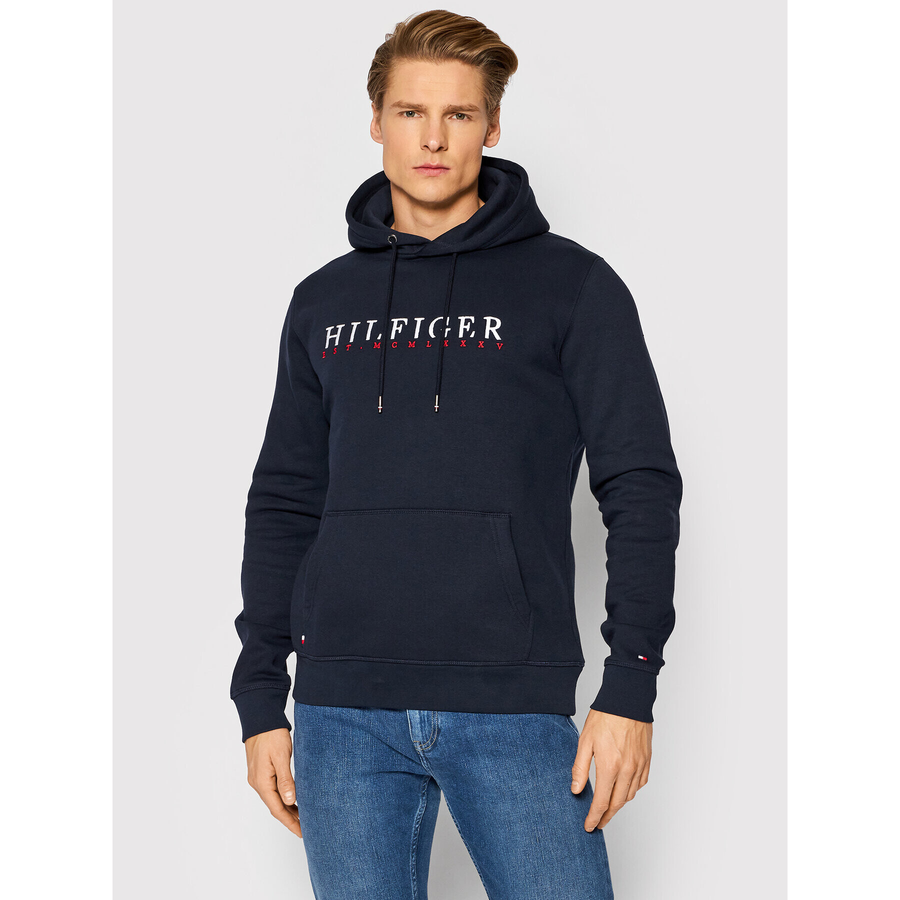 Tommy Hilfiger Суитшърт Corp Graphic MW0MW22204 Тъмносин Regular Fit - Pepit.bg