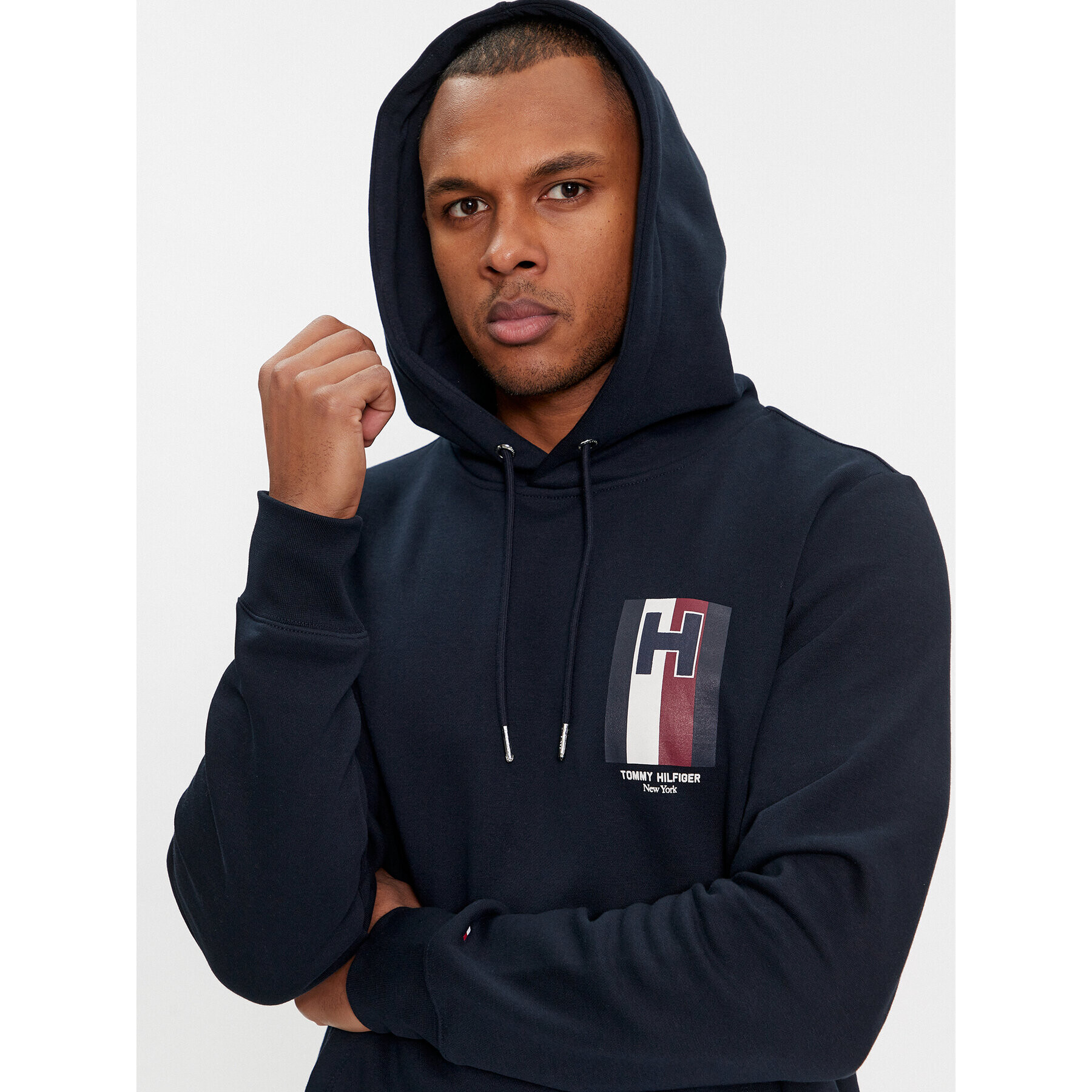 Tommy Hilfiger Суитшърт Emblem MW0MW33665 Тъмносин Regular Fit - Pepit.bg