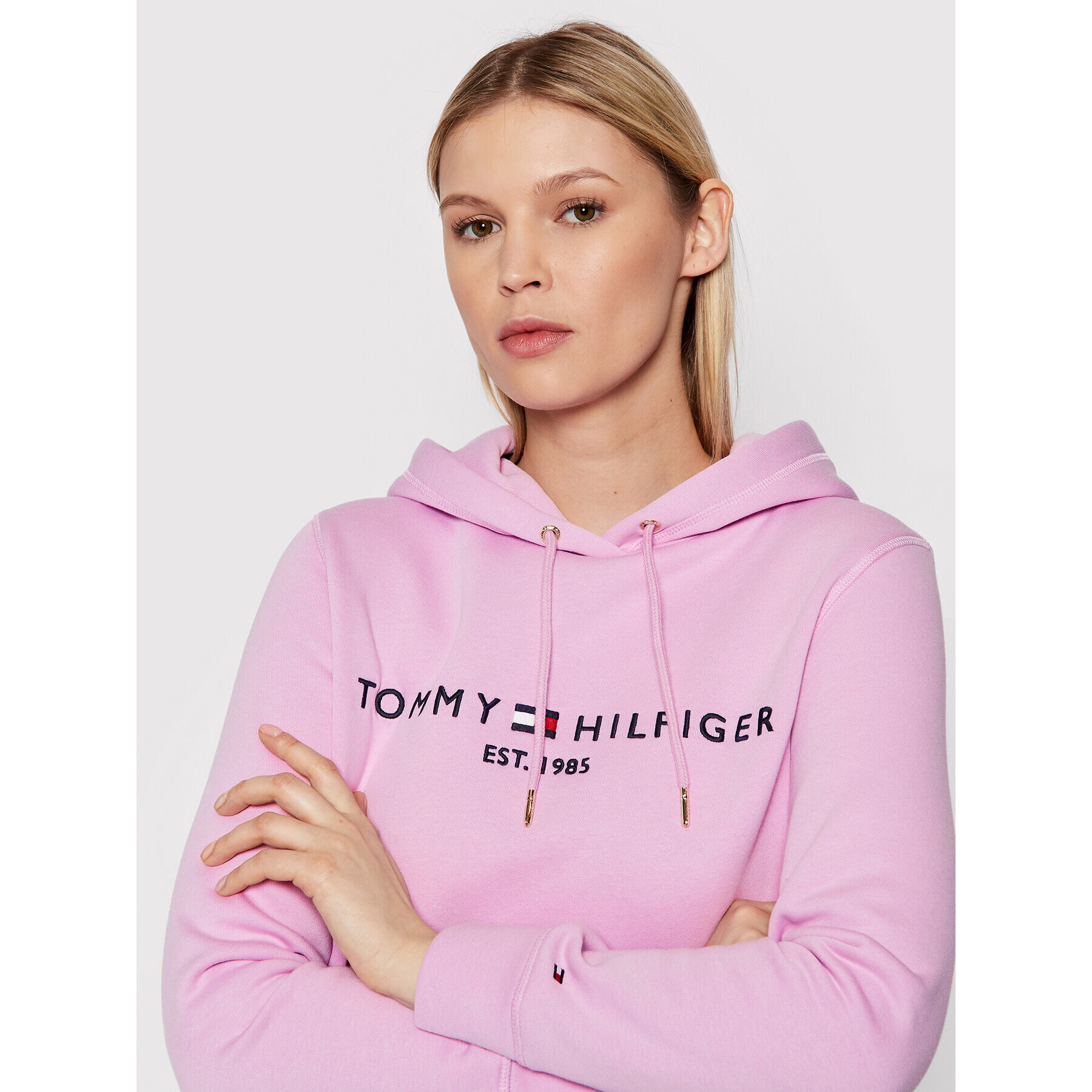 Tommy Hilfiger Суитшърт Ess WW0WW26410 Розов Regular Fit - Pepit.bg