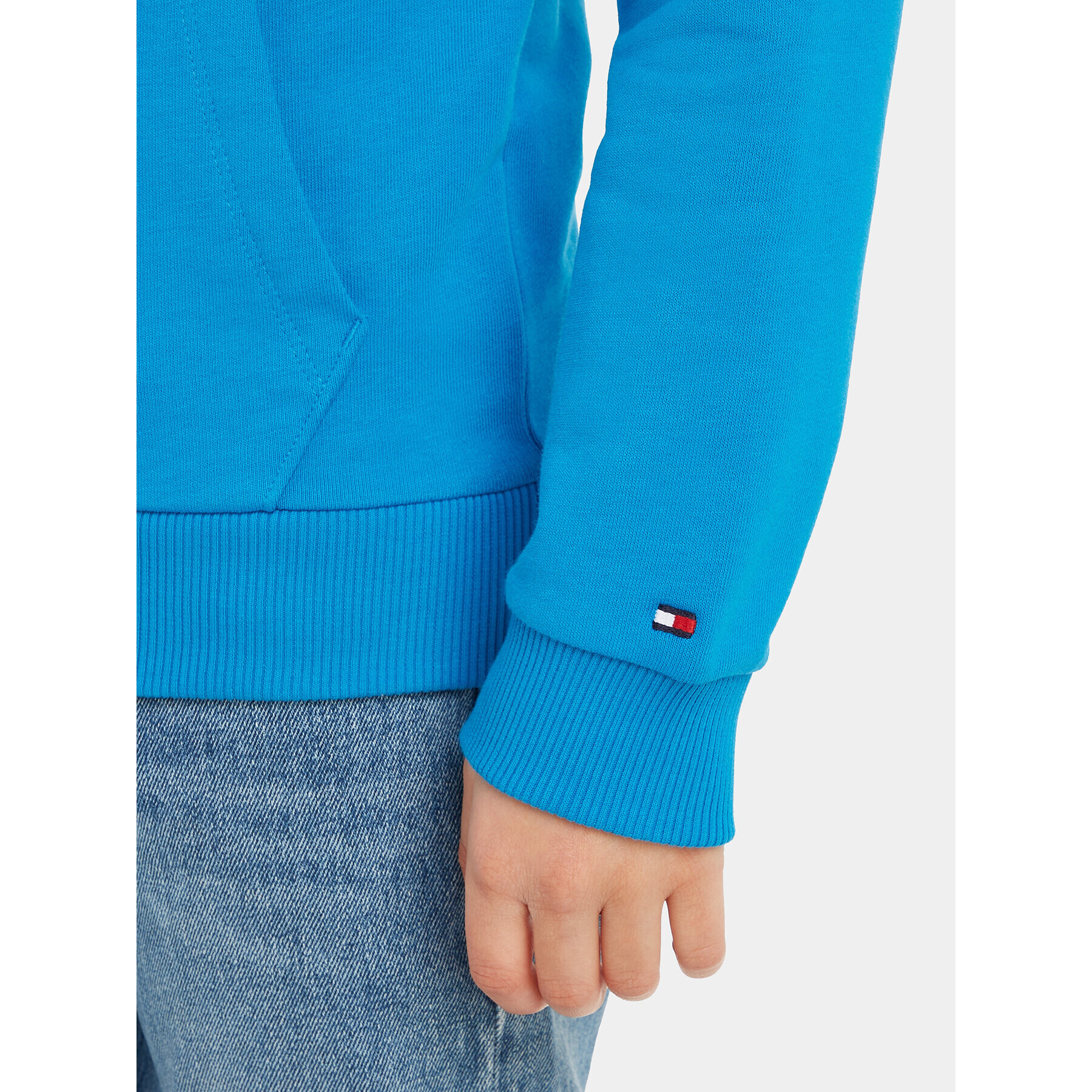 Tommy Hilfiger Суитшърт Essential Colorblock KB0KB08385 S Син Regular Fit - Pepit.bg