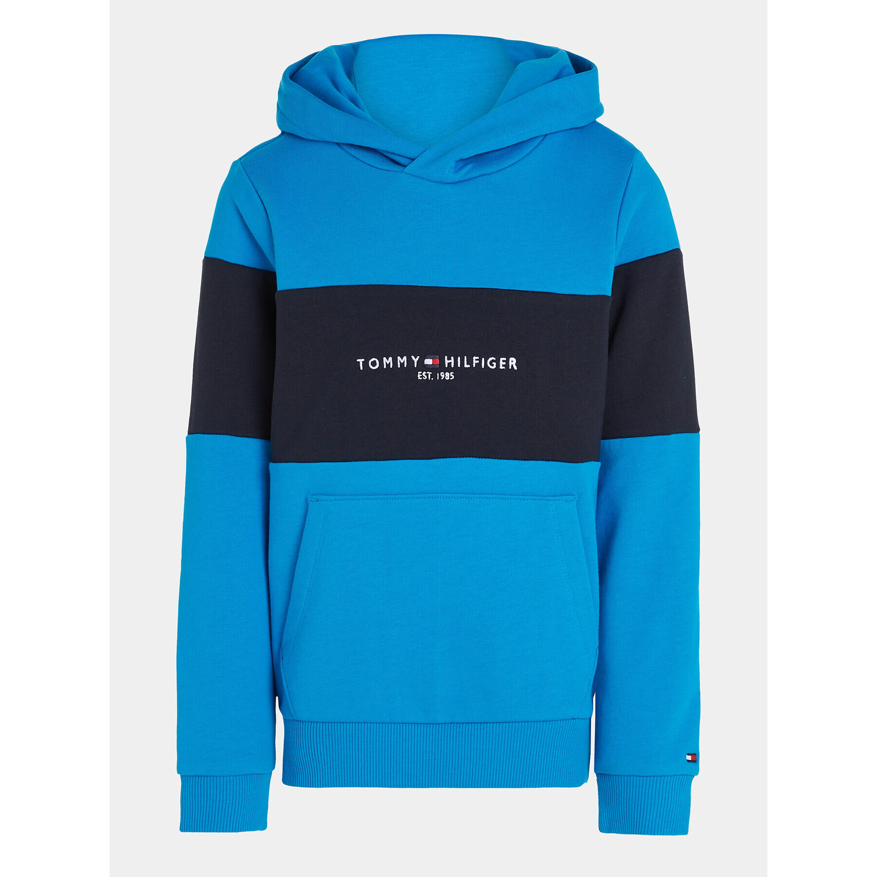 Tommy Hilfiger Суитшърт Essential Colorblock KB0KB08385 S Син Regular Fit - Pepit.bg