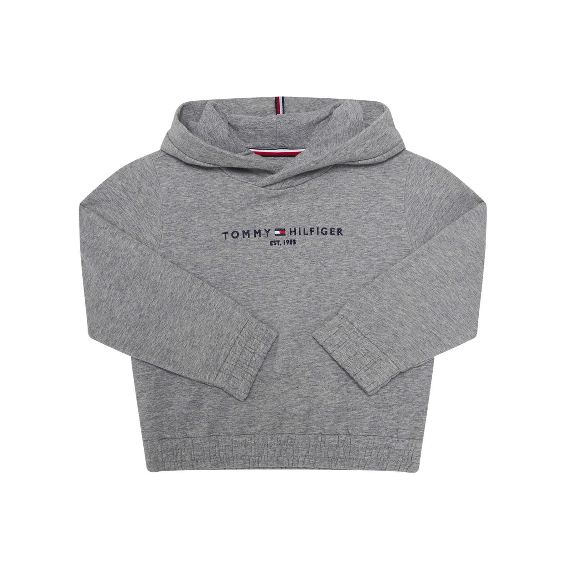 Tommy Hilfiger Суитшърт Essential Hooded KG0KG05216 M Сив Regular Fit - Pepit.bg