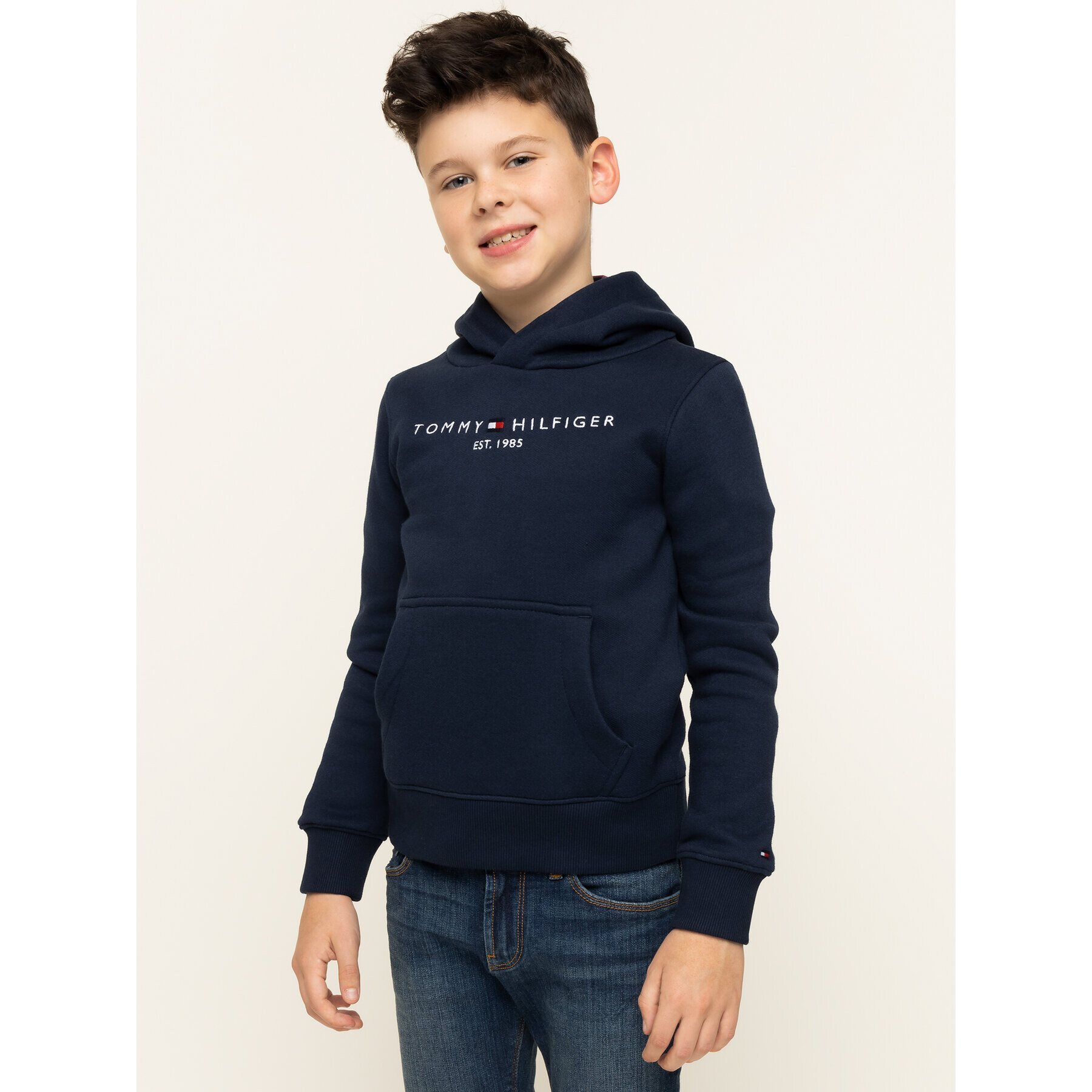 Tommy Hilfiger Суитшърт Essential KB0KB05057 D Тъмносин Regular Fit - Pepit.bg