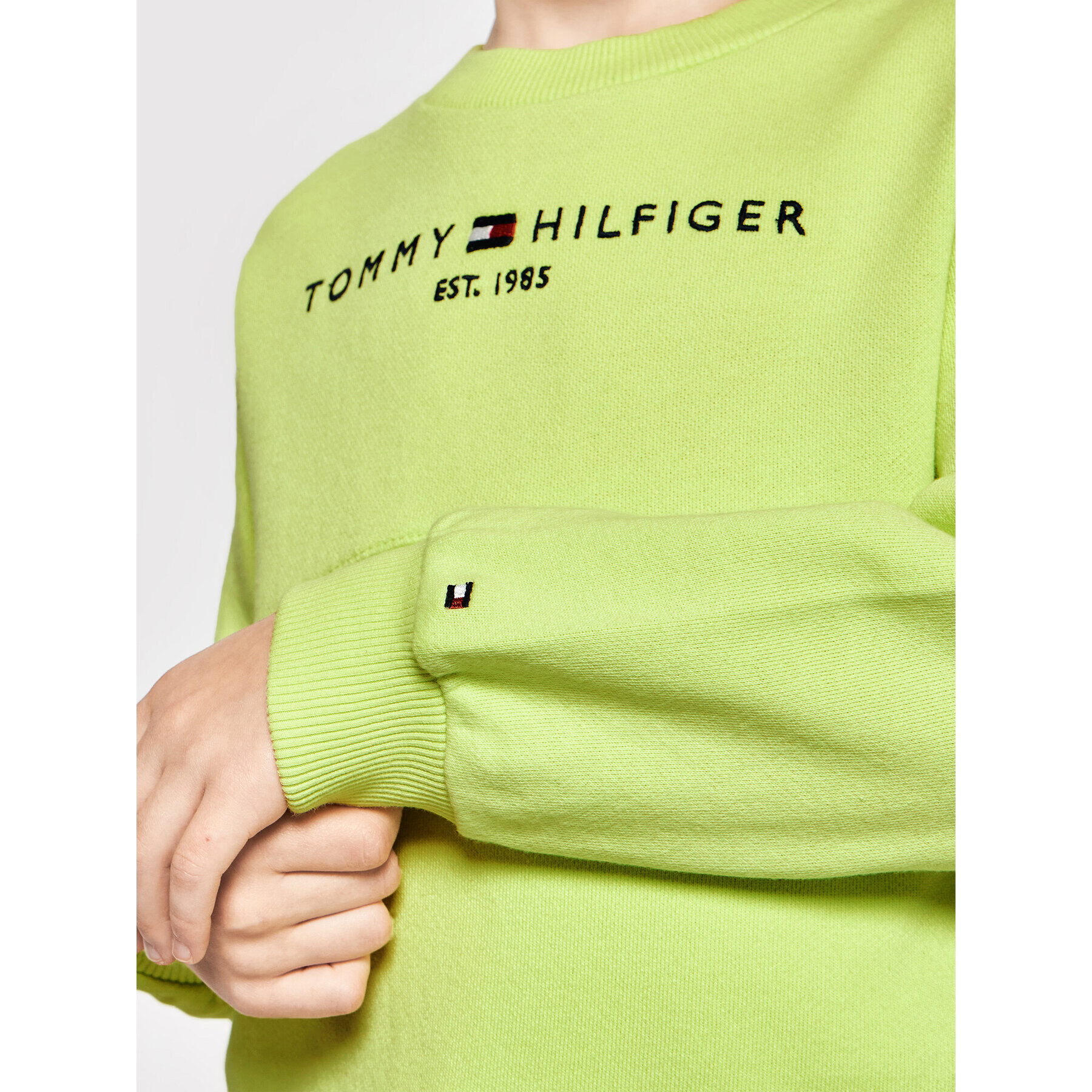 Tommy Hilfiger Суитшърт Essential KG0KG05764 M Зелен Regular Fit - Pepit.bg