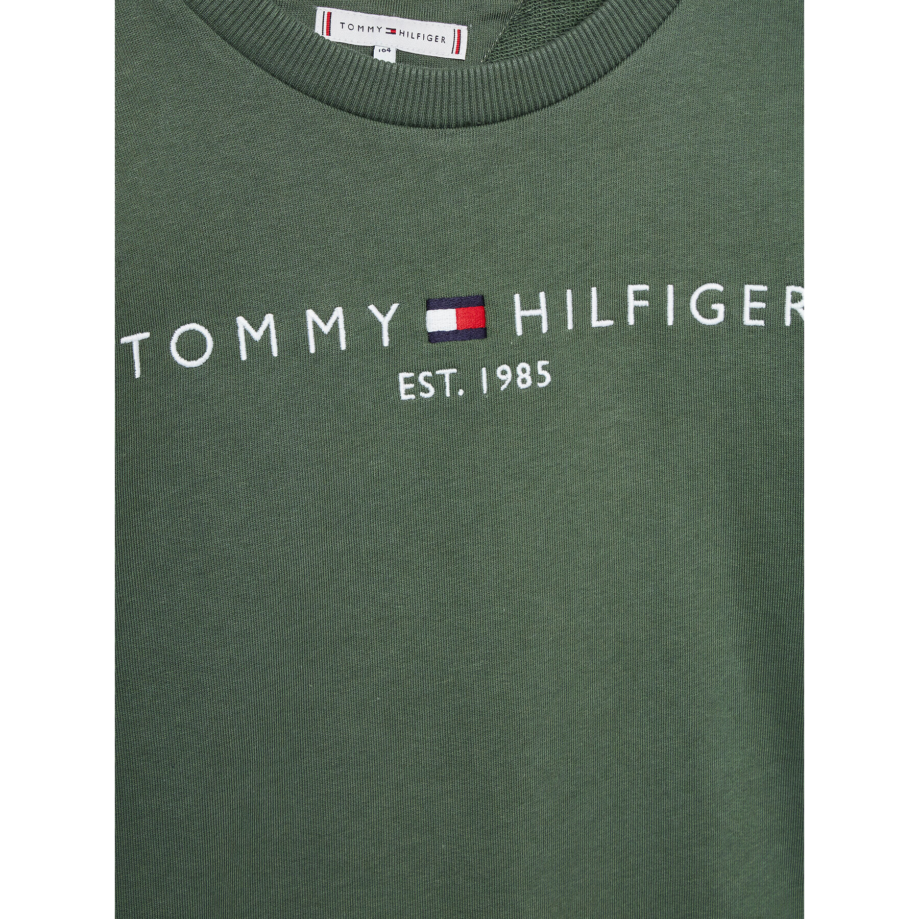 Tommy Hilfiger Суитшърт Essential KS0KS00204 D Зелен Regular Fit - Pepit.bg