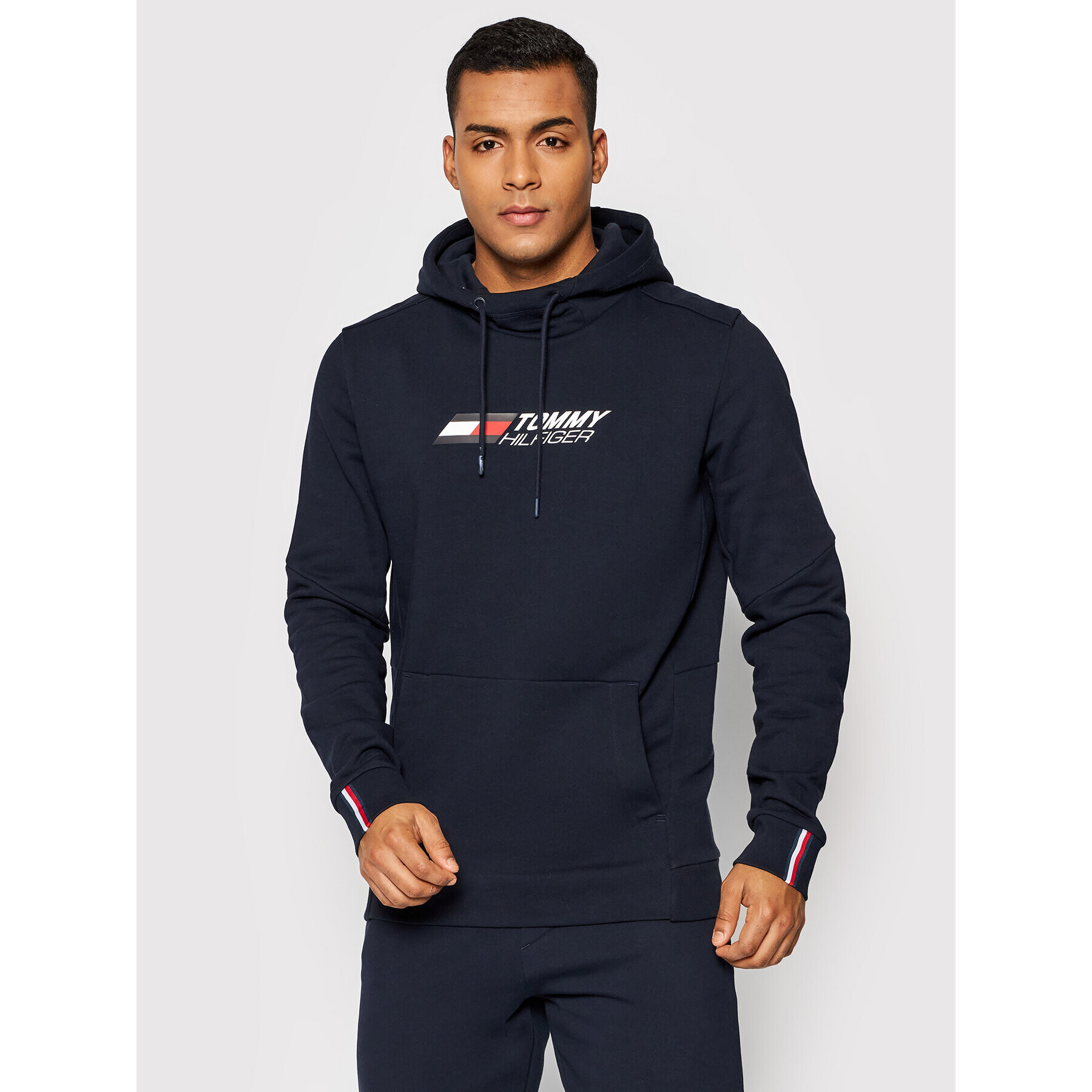 Tommy Hilfiger Суитшърт Essential Logo Terry MW0MW21270 Тъмносин Regular Fit - Pepit.bg