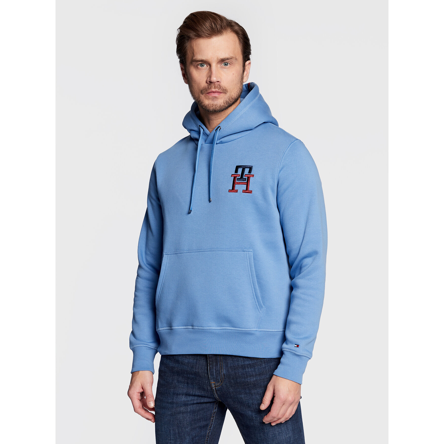 Tommy Hilfiger Суитшърт Essential Monogram MW0MW28677 Син Regular Fit - Pepit.bg