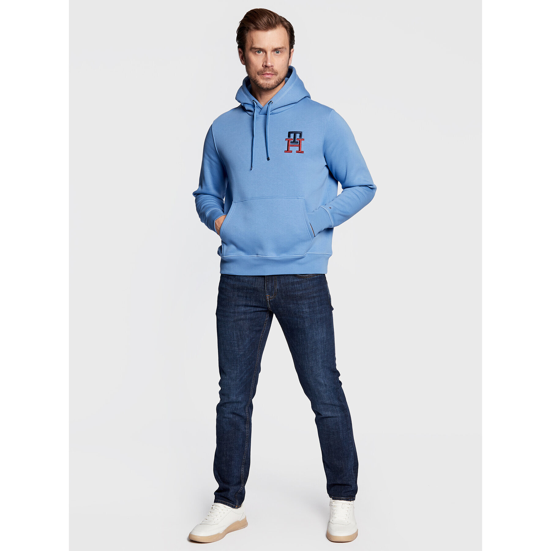 Tommy Hilfiger Суитшърт Essential Monogram MW0MW28677 Син Regular Fit - Pepit.bg