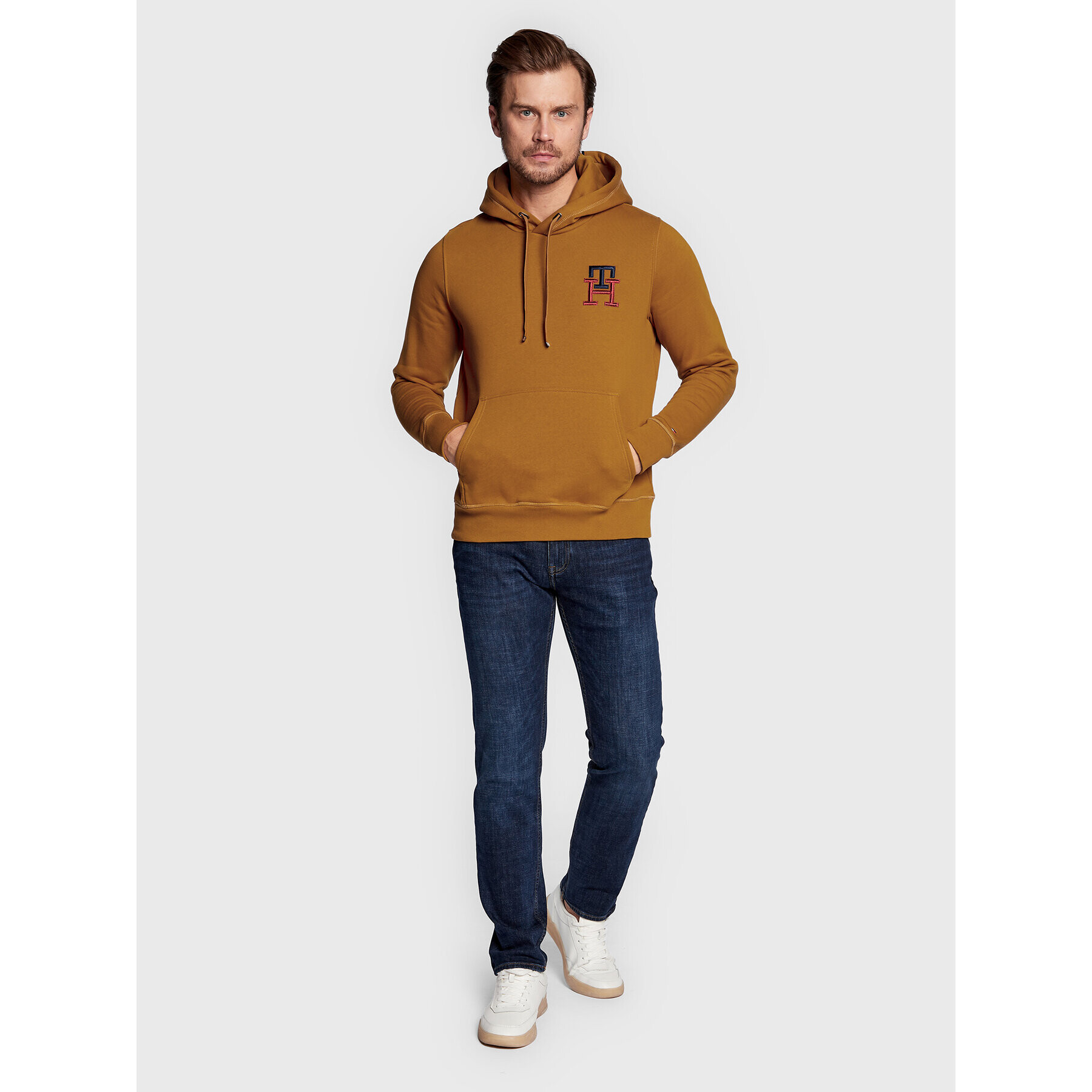 Tommy Hilfiger Суитшърт Essential Monogram MW0MW28677 Жълт Regular Fit - Pepit.bg