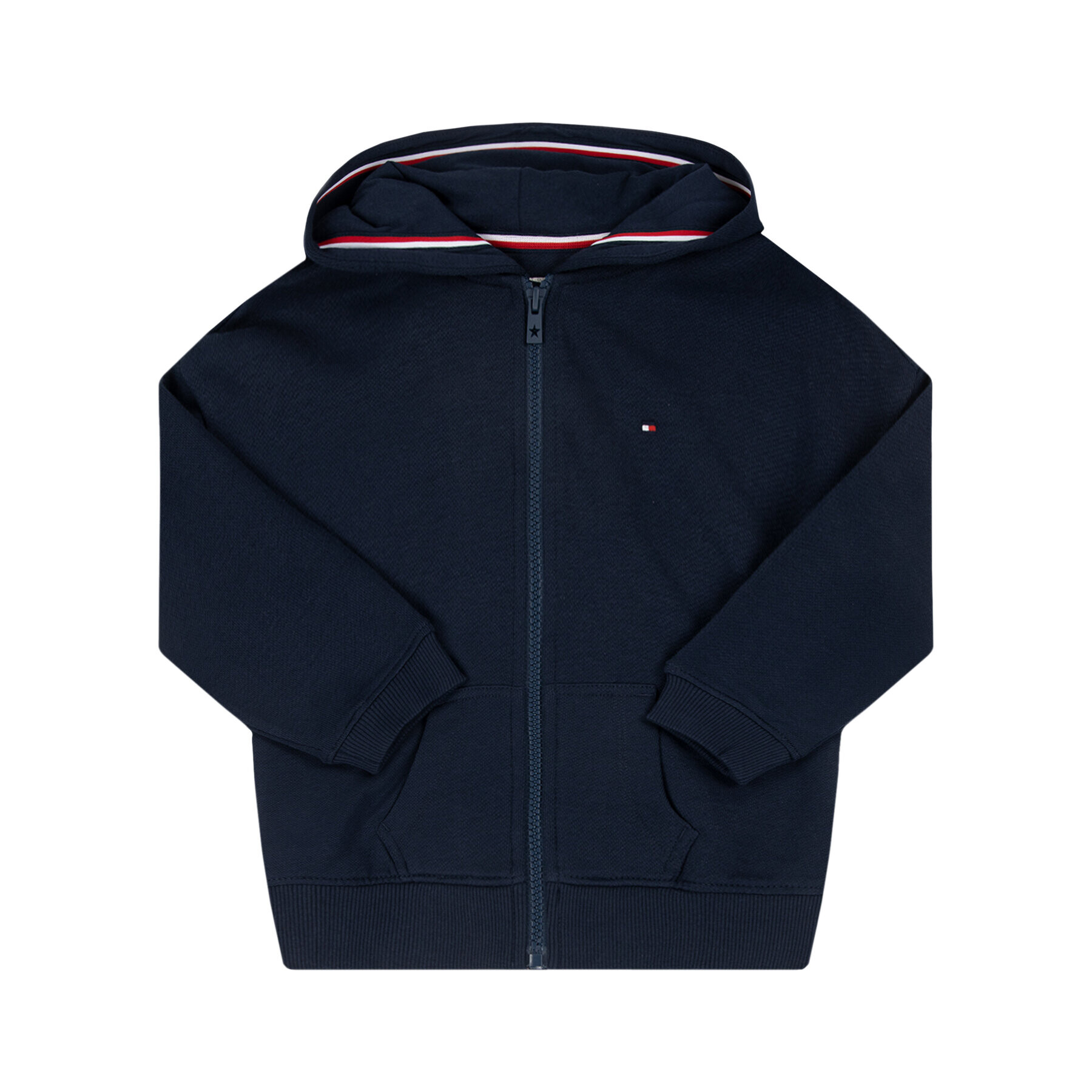 Tommy Hilfiger Суитшърт Essential Signature Zip KG0KG04944 D Тъмносин Regular Fit - Pepit.bg