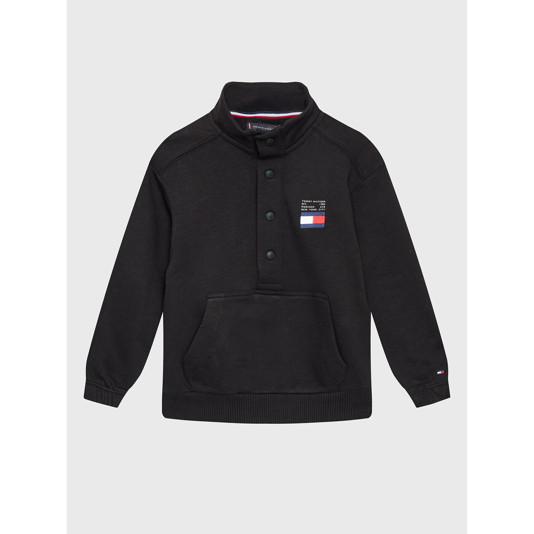 Tommy Hilfiger Суитшърт Flag KB0KB07953 D Черен Regular Fit - Pepit.bg