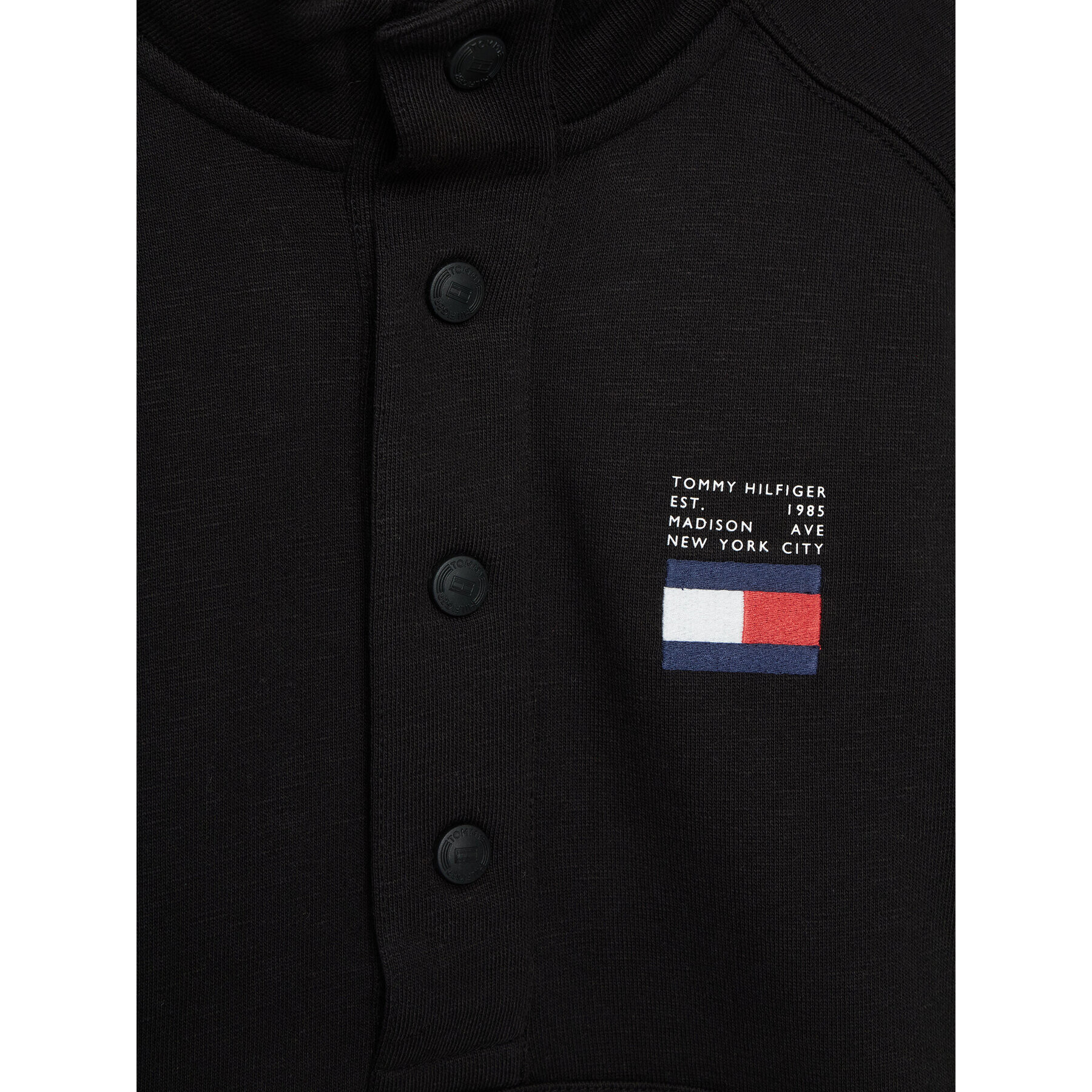 Tommy Hilfiger Суитшърт Flag KB0KB07953 D Черен Regular Fit - Pepit.bg