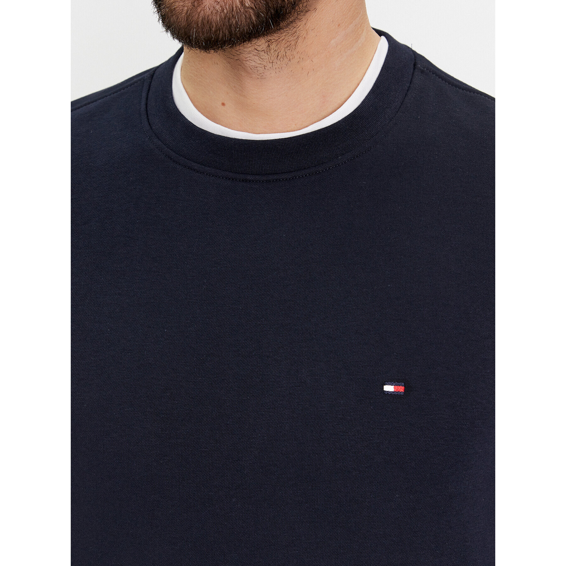 Tommy Hilfiger Суитшърт Flag Logo MW0MW32735 Тъмносин Regular Fit - Pepit.bg