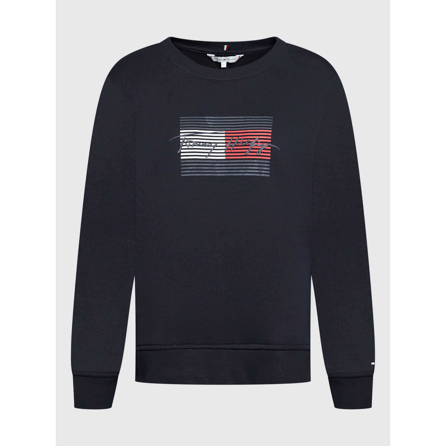 Tommy Hilfiger Суитшърт Flag WW0WW31735 Тъмносин Regular Fit - Pepit.bg