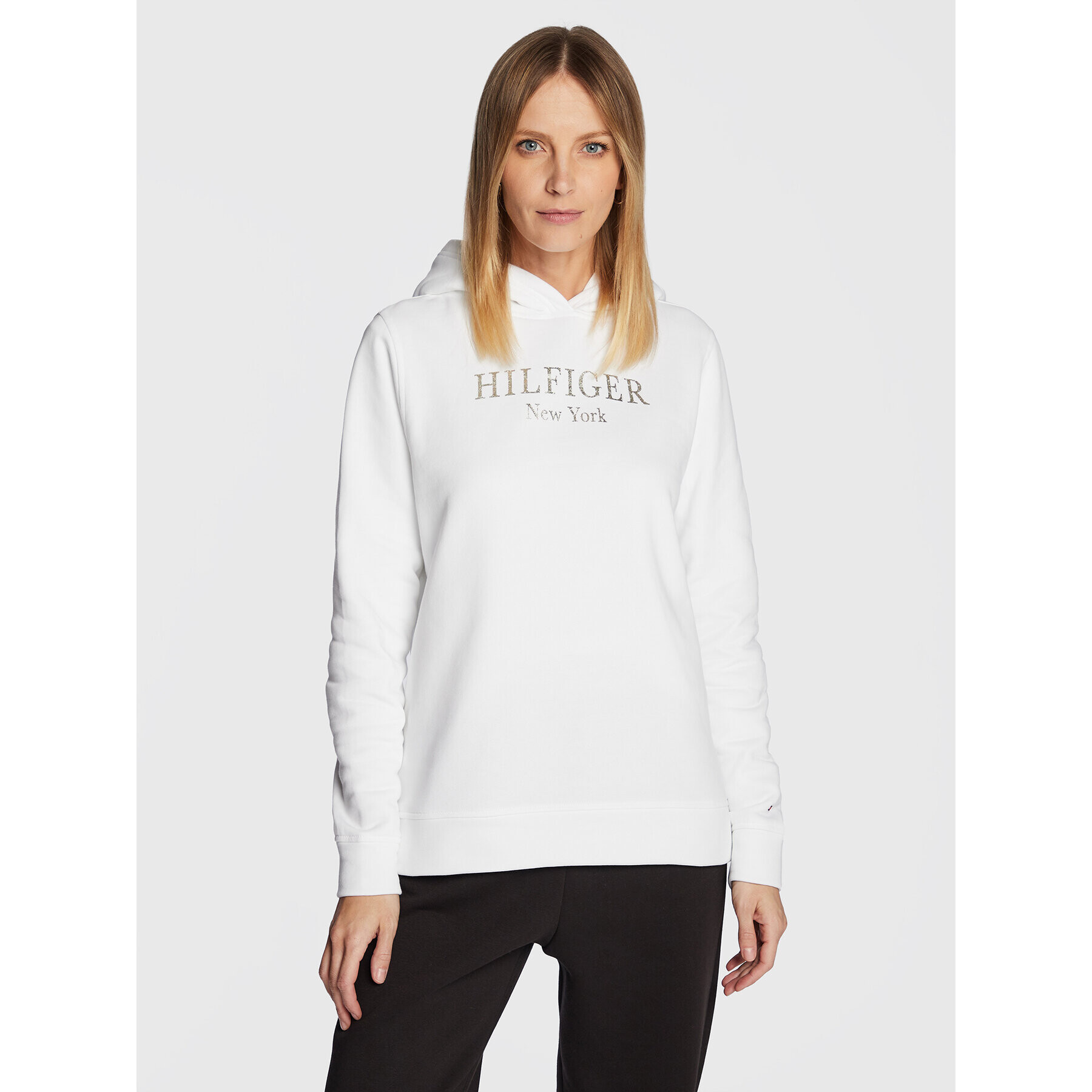 Tommy Hilfiger Суитшърт Foil WW0WW37181 Бял Regular Fit - Pepit.bg