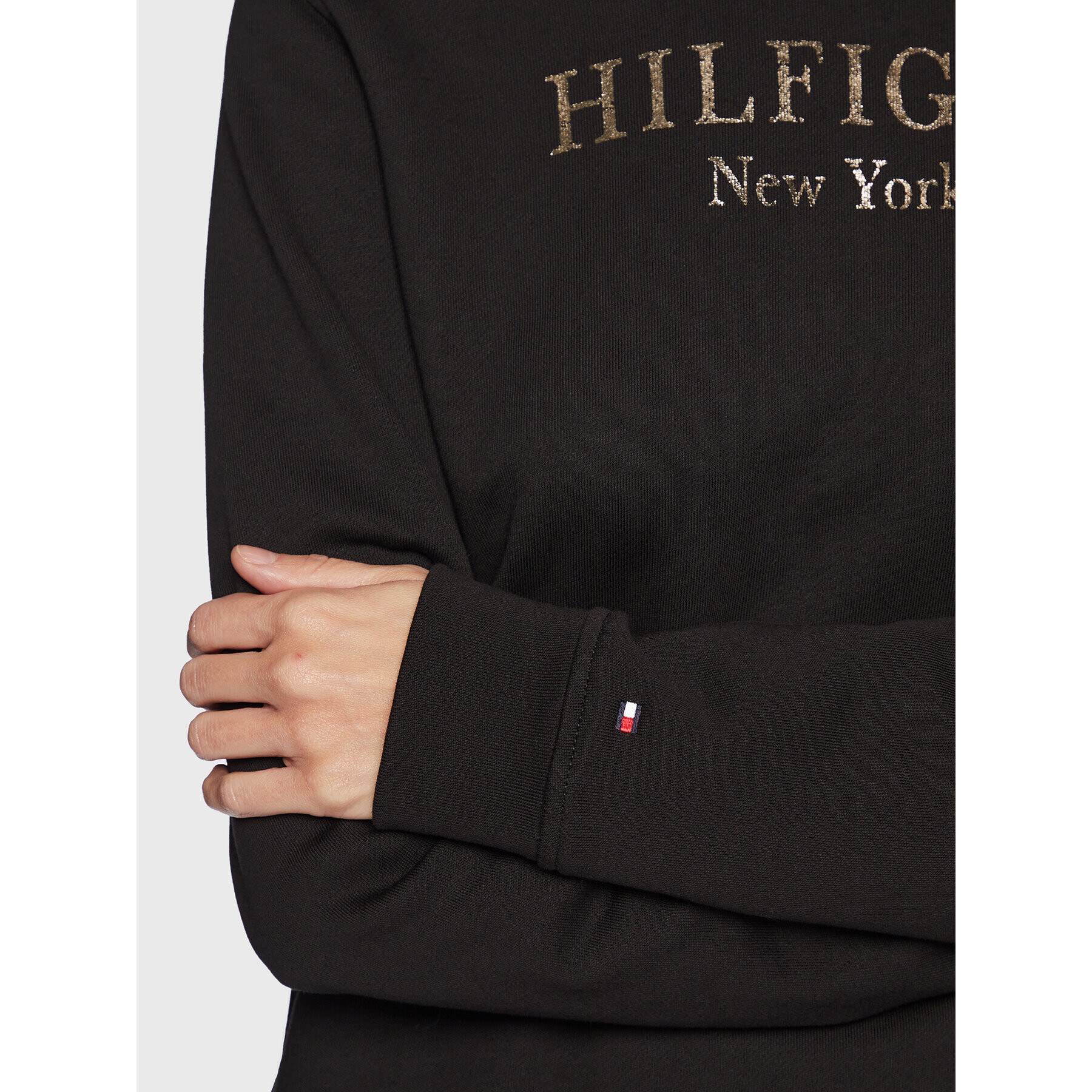 Tommy Hilfiger Суитшърт Foil WW0WW37181 Черен Regular Fit - Pepit.bg