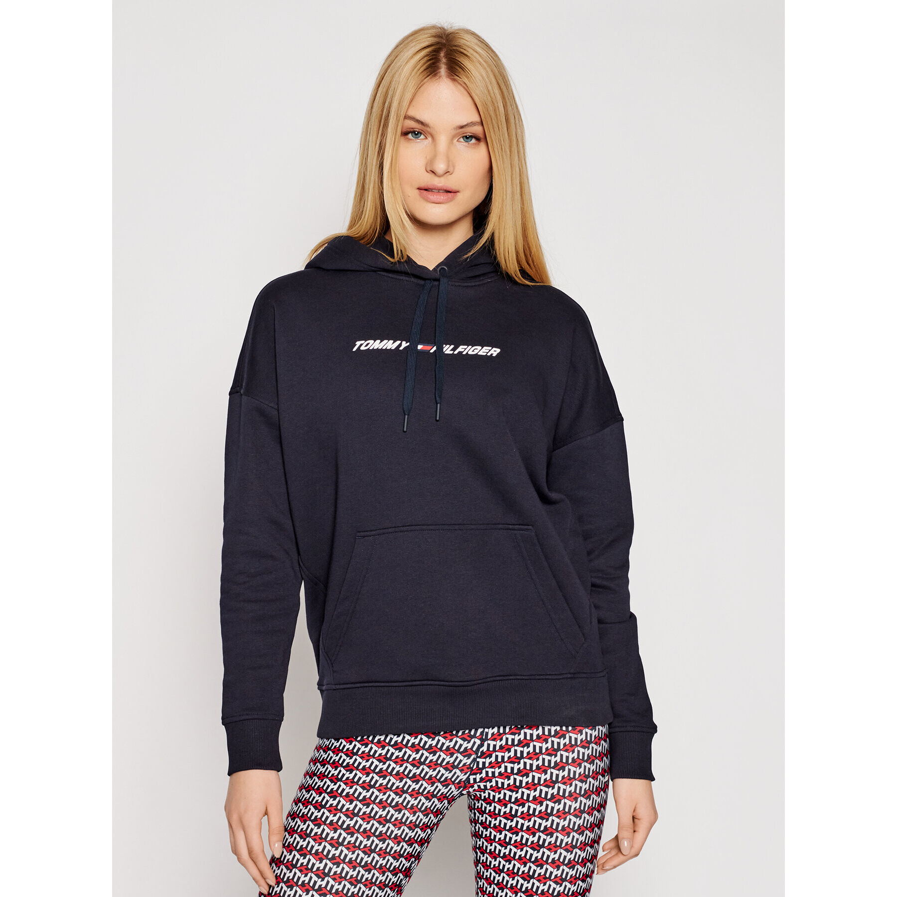 Tommy Hilfiger Суитшърт Graphic Hoodie Ls S10S100980 Тъмносин Relaxed Fit - Pepit.bg