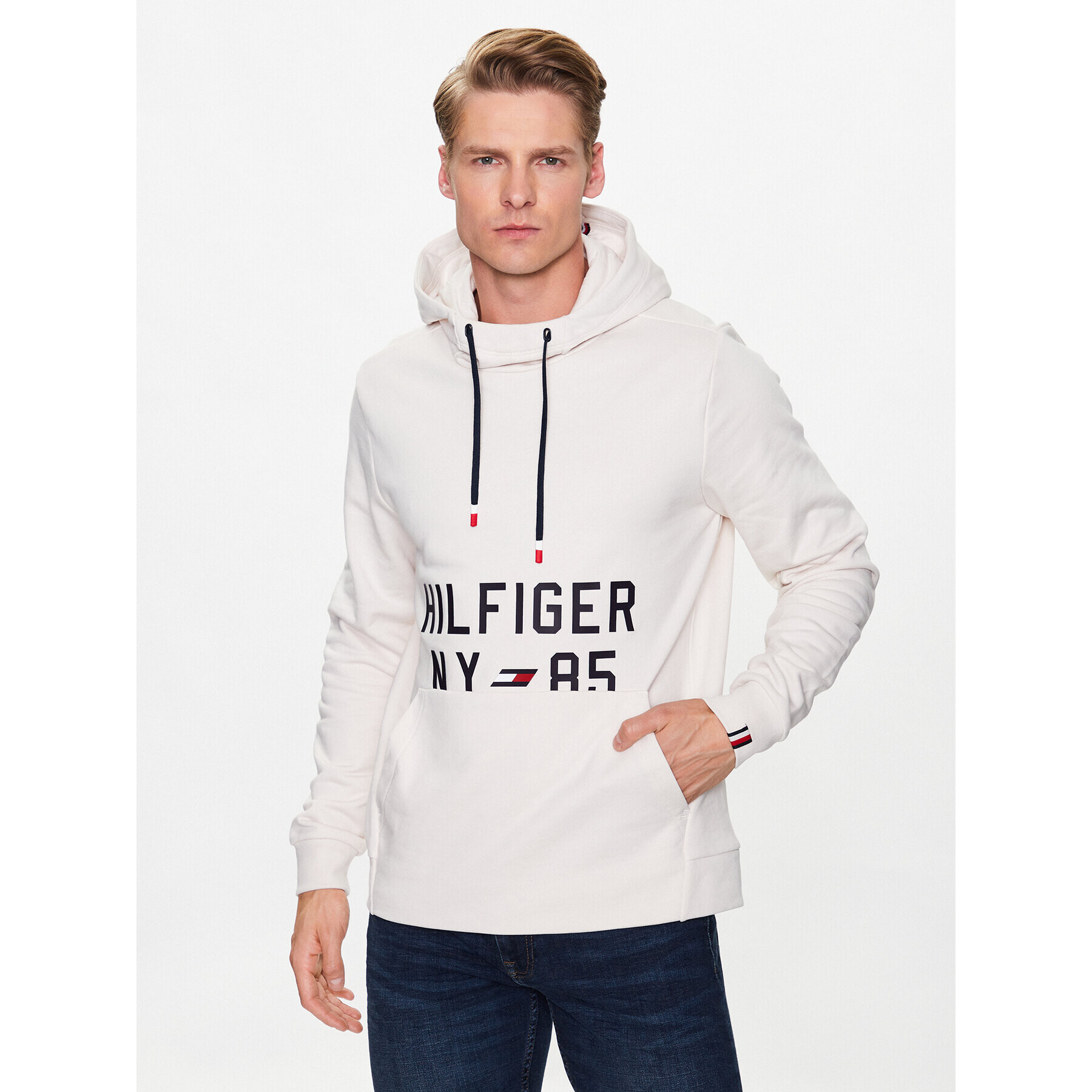 Tommy Hilfiger Суитшърт Graphic MW0MW30400 Екрю Regular Fit - Pepit.bg