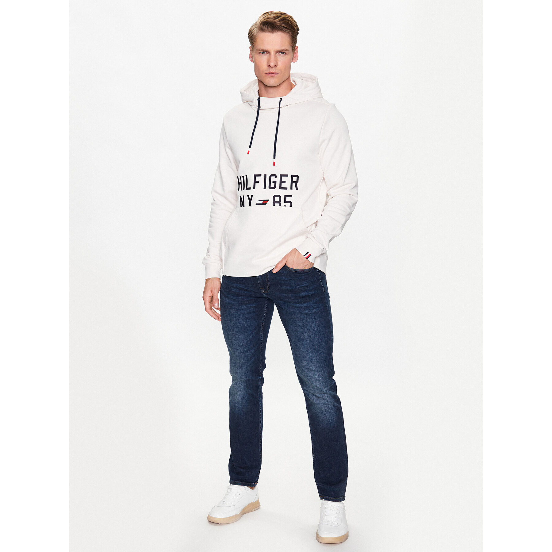 Tommy Hilfiger Суитшърт Graphic MW0MW30400 Екрю Regular Fit - Pepit.bg