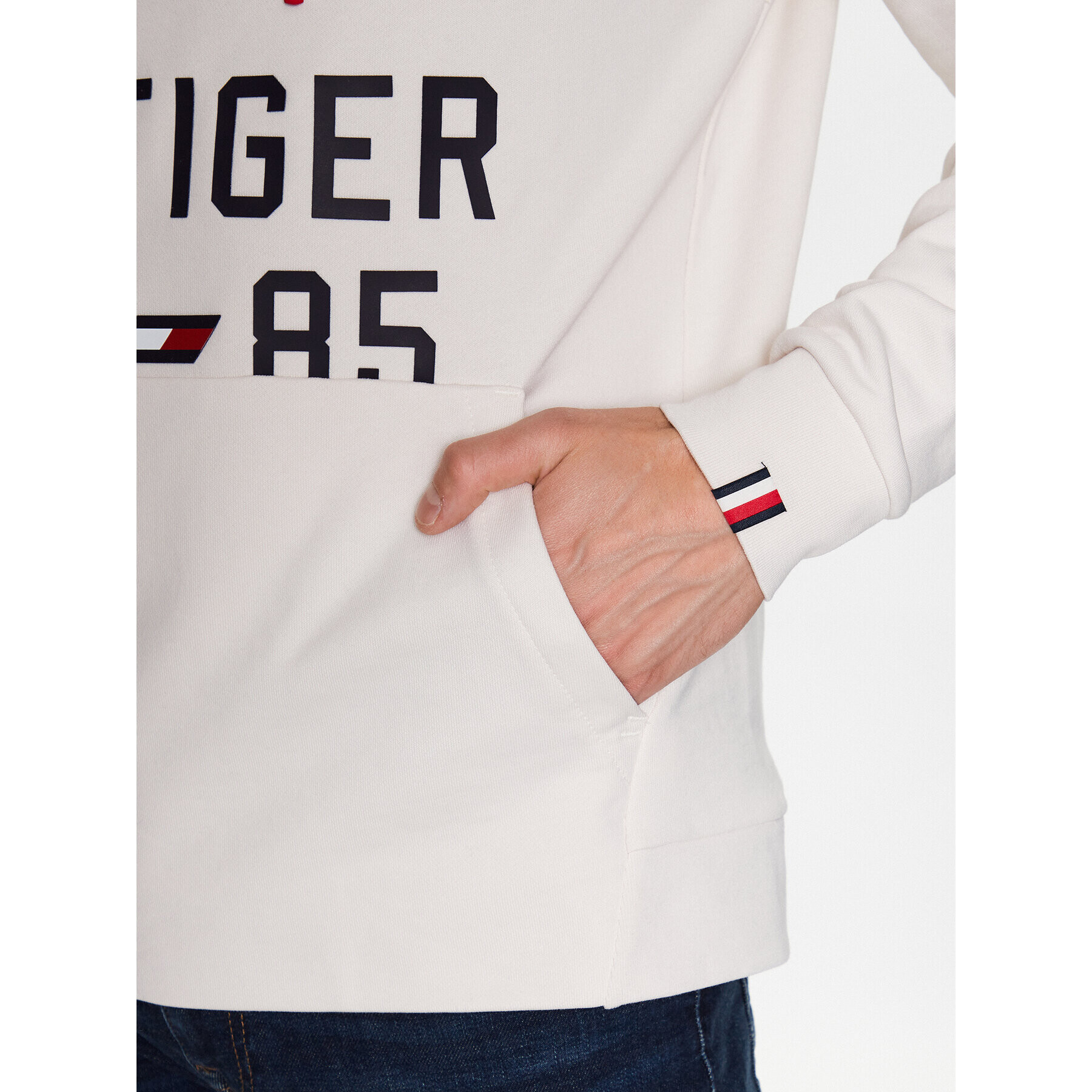 Tommy Hilfiger Суитшърт Graphic MW0MW30400 Екрю Regular Fit - Pepit.bg