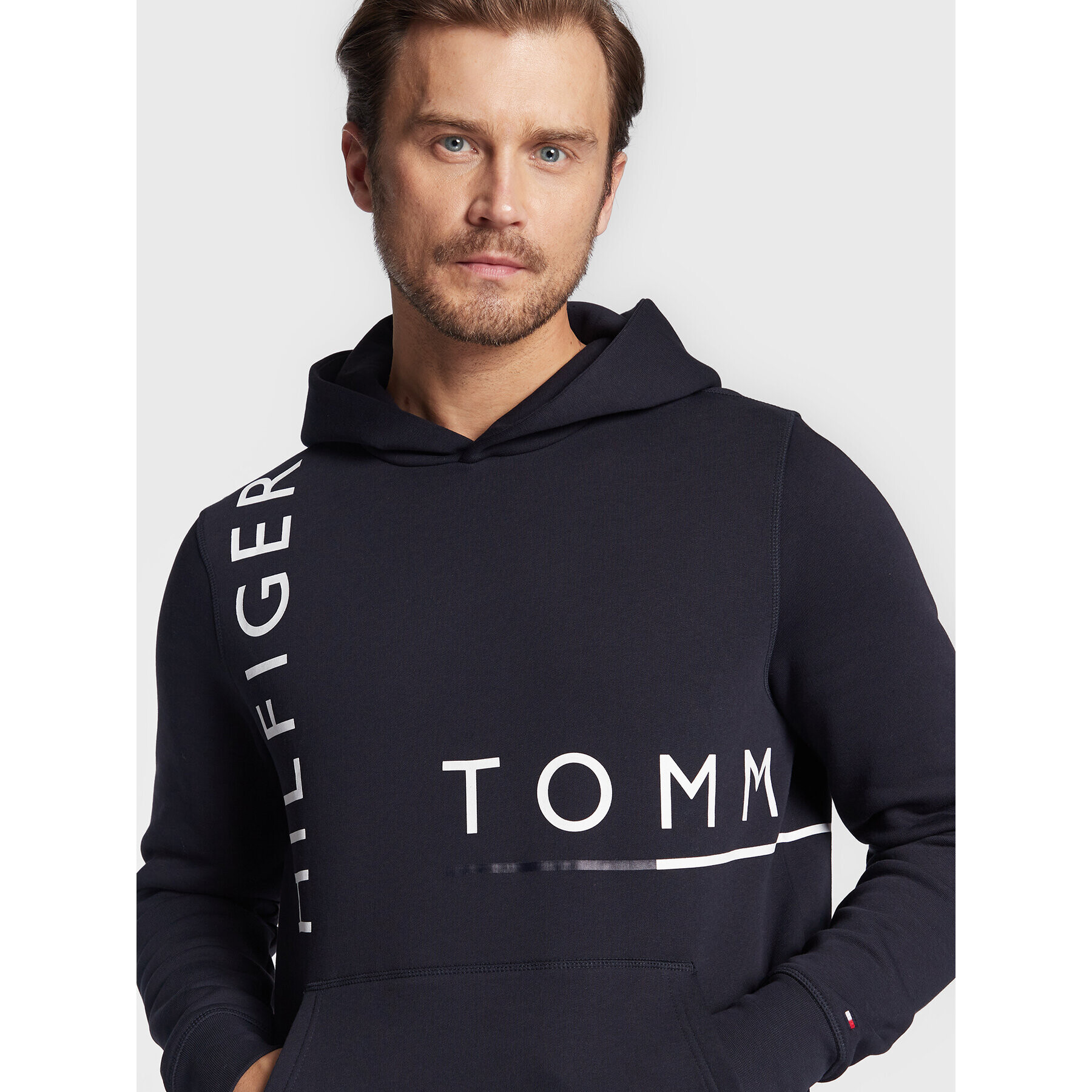 Tommy Hilfiger Суитшърт Graphic Off Placement MW0MW28760 Тъмносин Regular Fit - Pepit.bg