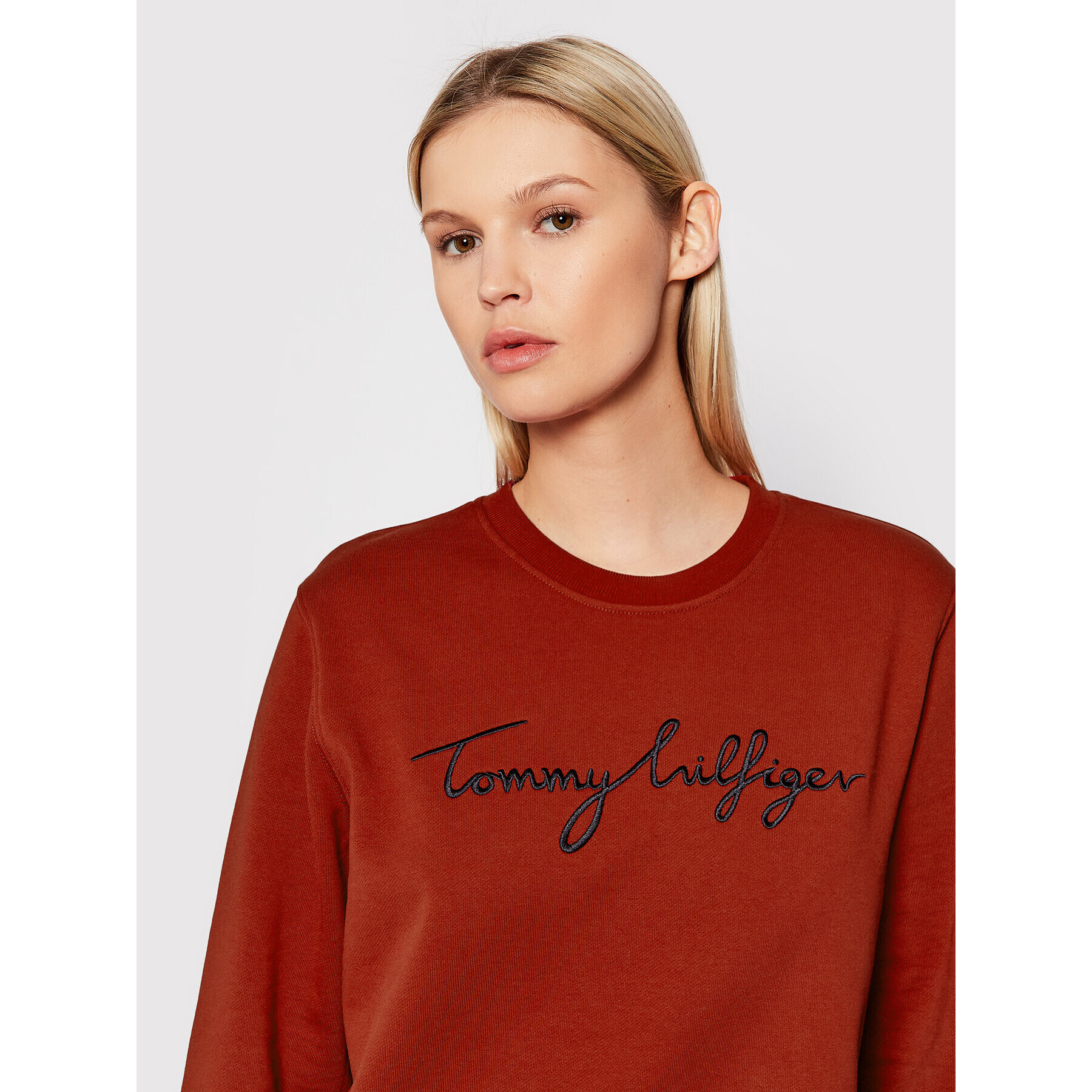 Tommy Hilfiger Суитшърт Graphic WW0WW30659 Бордо Regular Fit - Pepit.bg