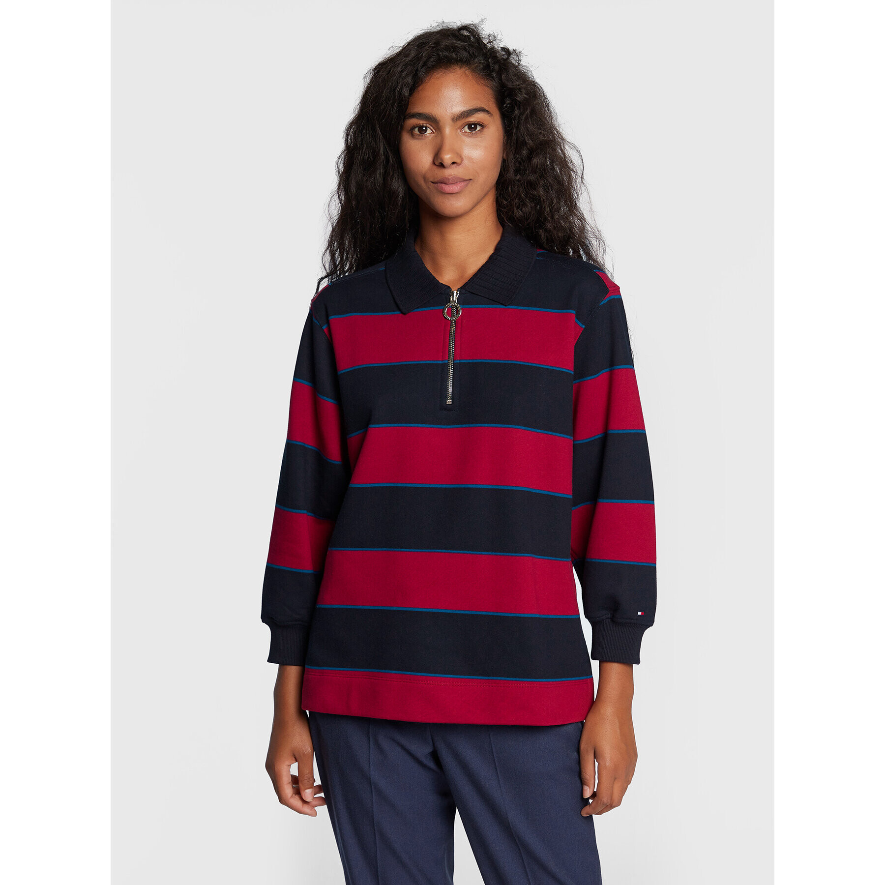 Tommy Hilfiger Суитшърт Half Zip Rugby WW0WW34698 Цветен Relaxed Fit - Pepit.bg