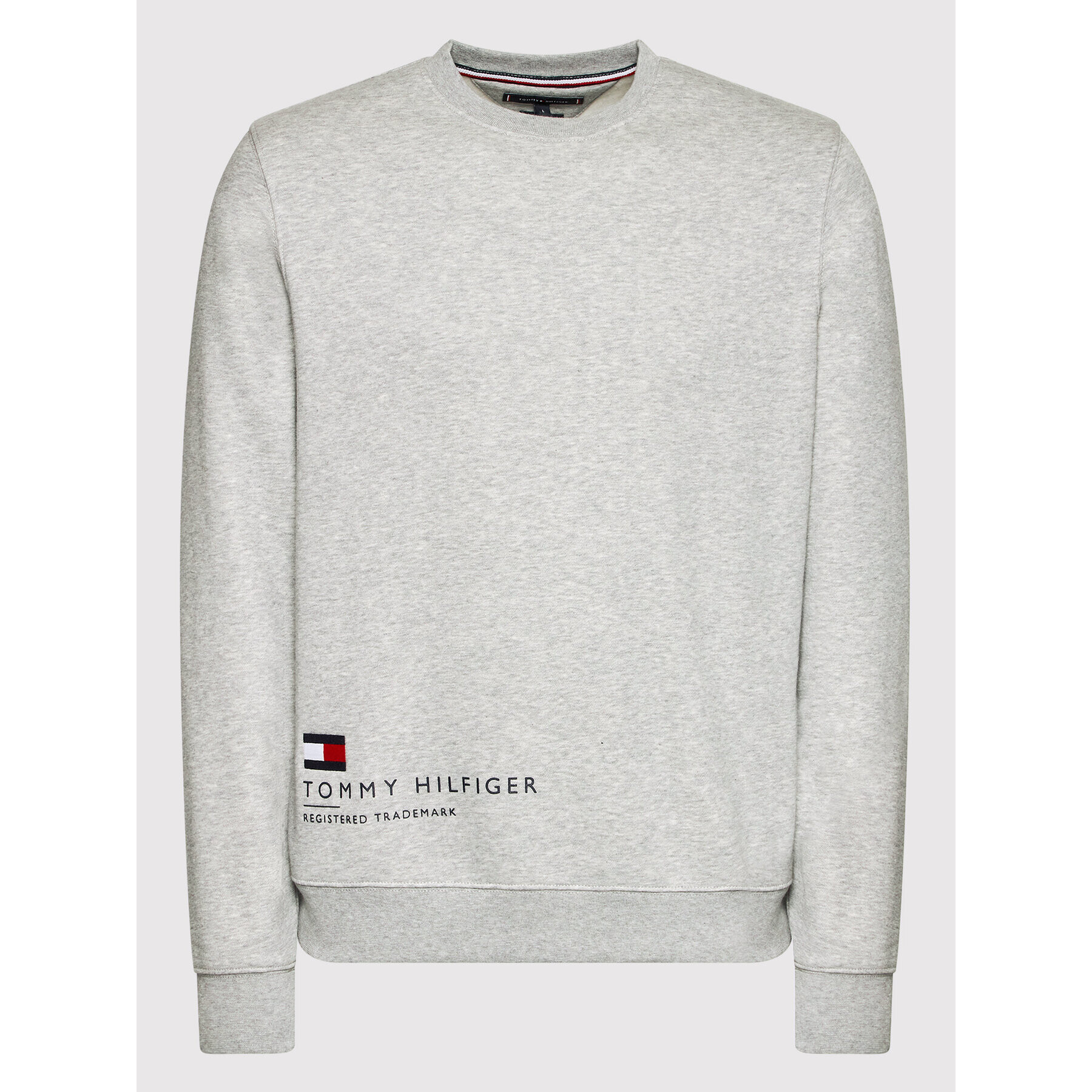 Tommy Hilfiger Суитшърт Hem Placement MW0MW25068 Сив Regular Fit - Pepit.bg