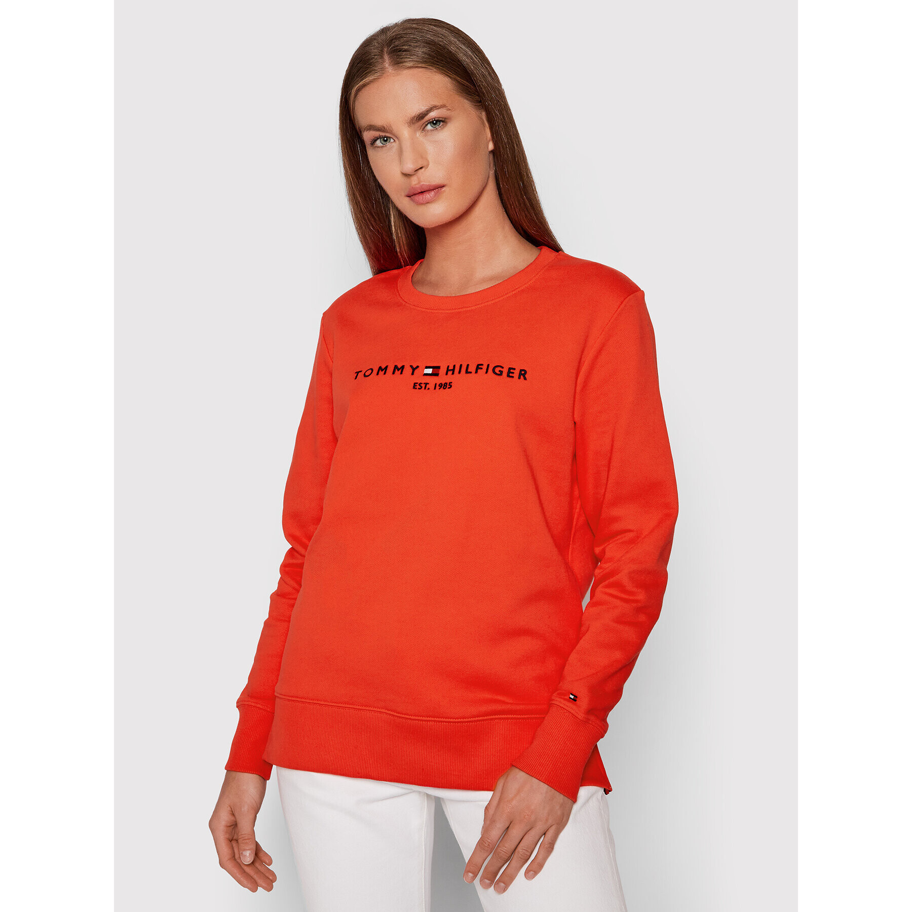 Tommy Hilfiger Суитшърт Hilfiger WW0WW28220 Червен Regular Fit - Pepit.bg