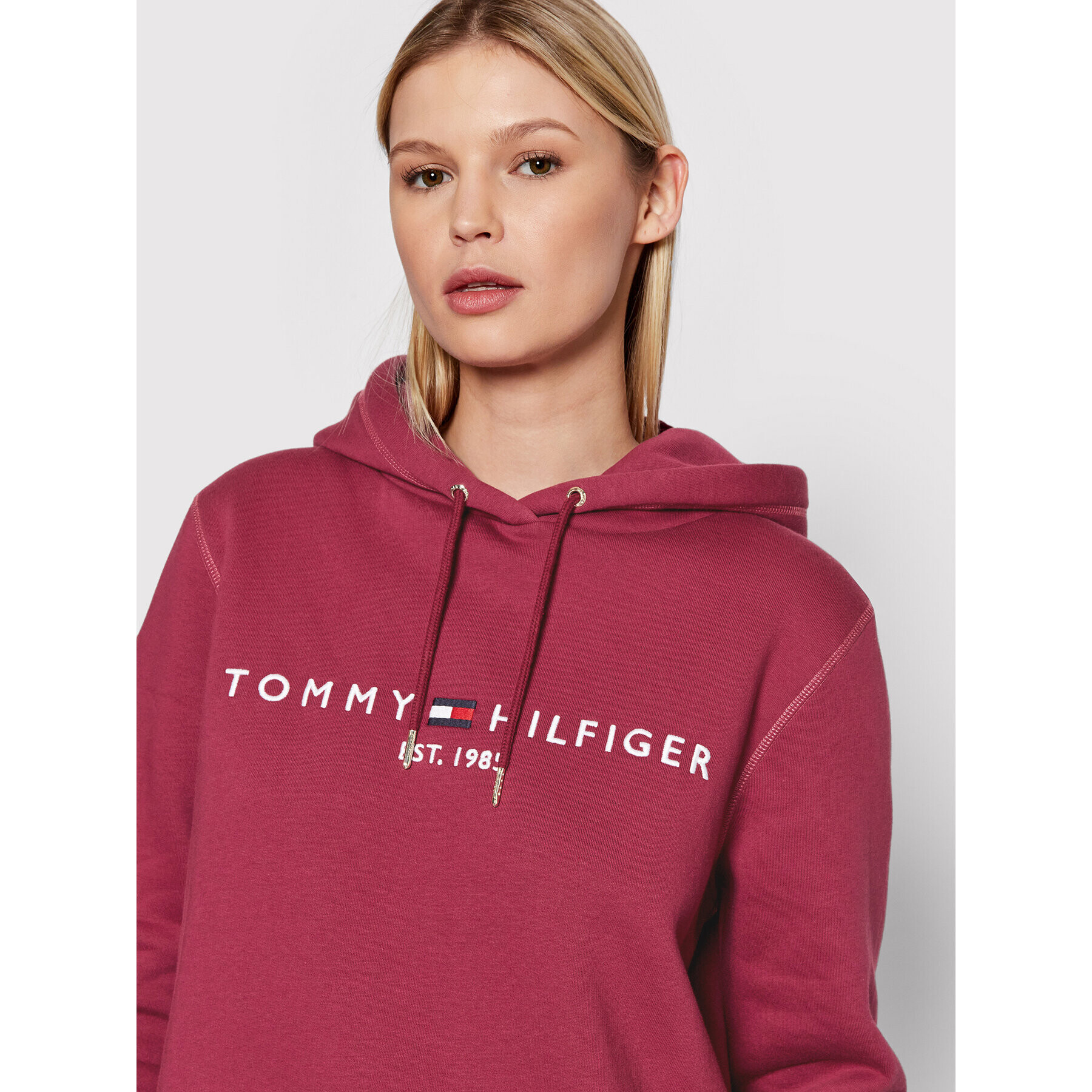 Tommy Hilfiger Суитшърт Hoddie WW0WW26410 Розов Regular Fit - Pepit.bg