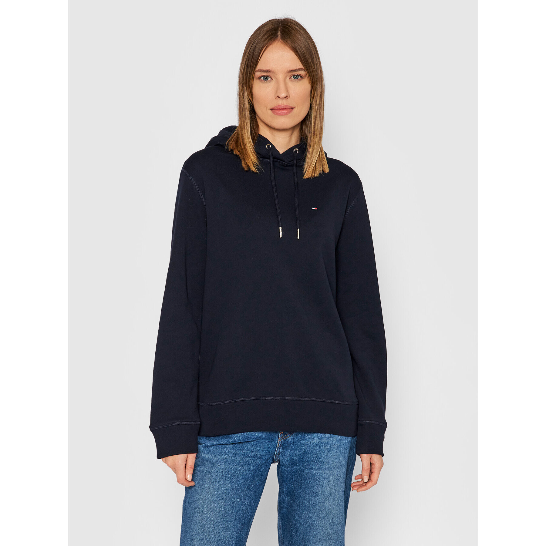 Tommy Hilfiger Суитшърт Hoodie WW0WW32206 Тъмносин Regular Fit - Pepit.bg