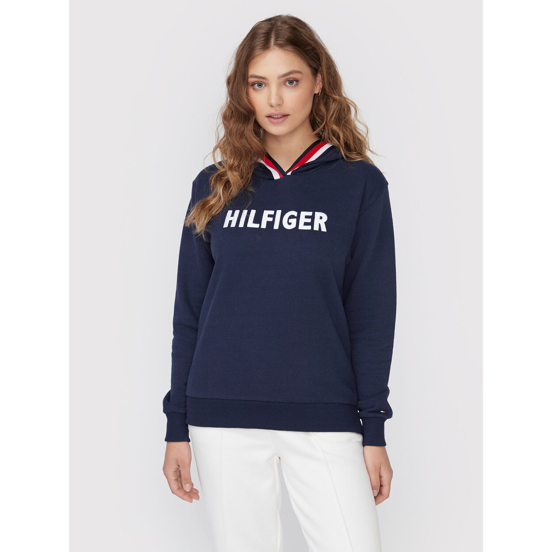 Tommy Hilfiger Суитшърт Hw Knit UW0UW03592 Тъмносин Regular Fit - Pepit.bg