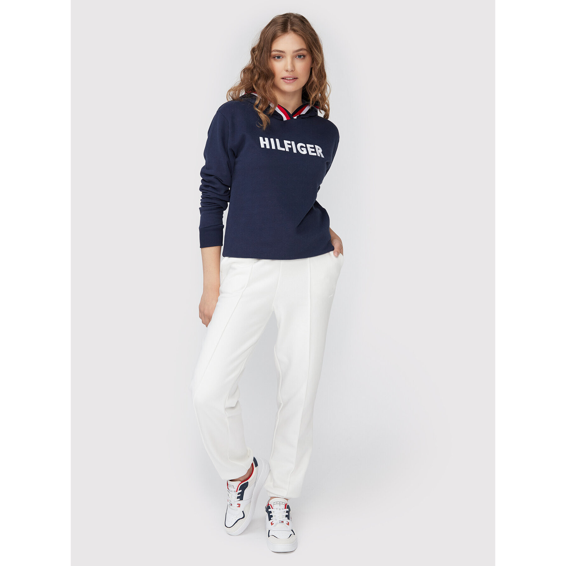 Tommy Hilfiger Суитшърт Hw Knit UW0UW03592 Тъмносин Regular Fit - Pepit.bg