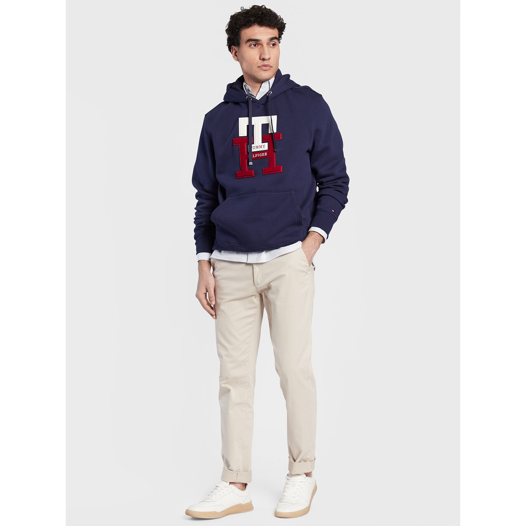 Tommy Hilfiger Суитшърт Icon Monogram MW0MW29586 Тъмносин Relaxed Fit - Pepit.bg