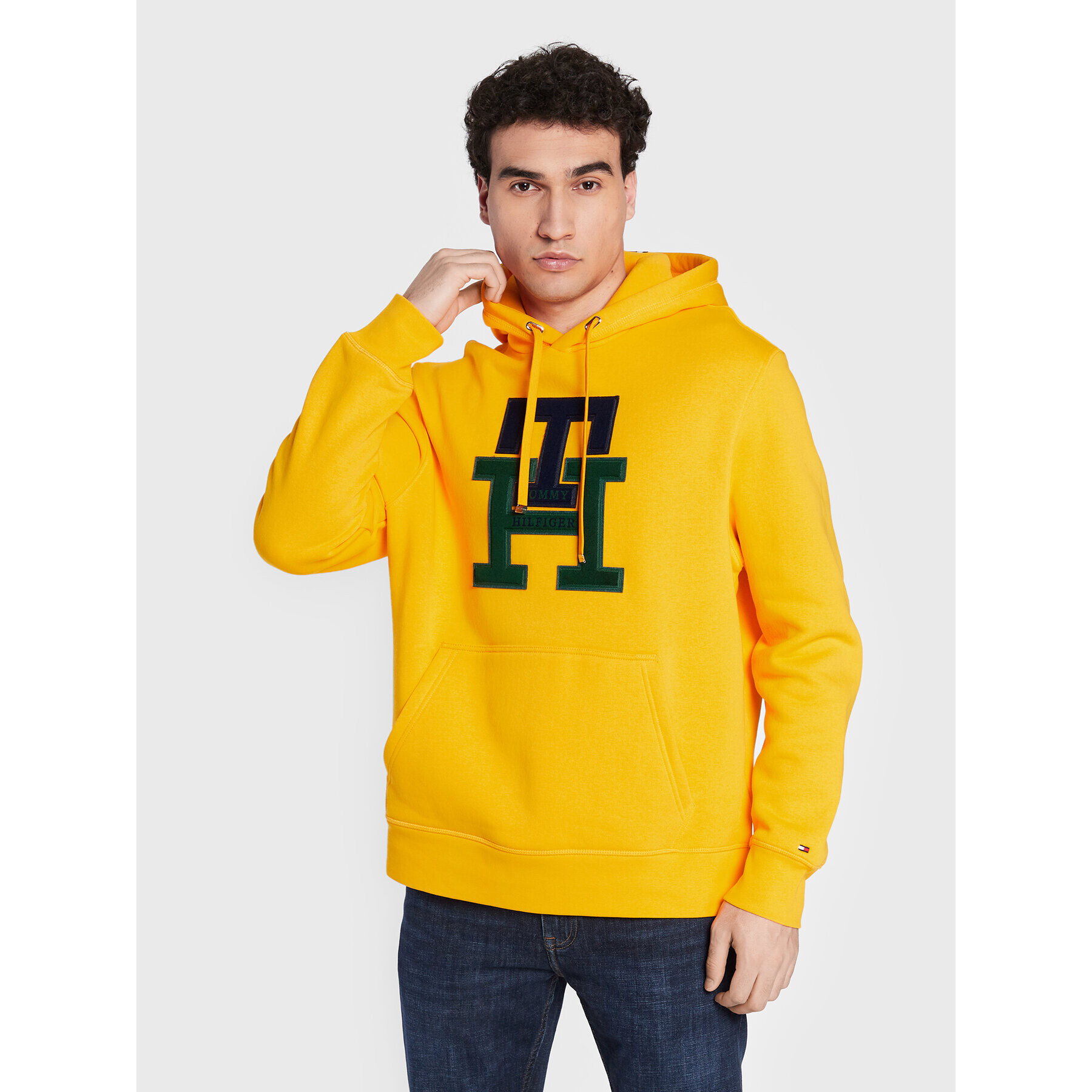 Tommy Hilfiger Суитшърт Icon Monogram MW0MW29586 Жълт Relaxed Fit - Pepit.bg