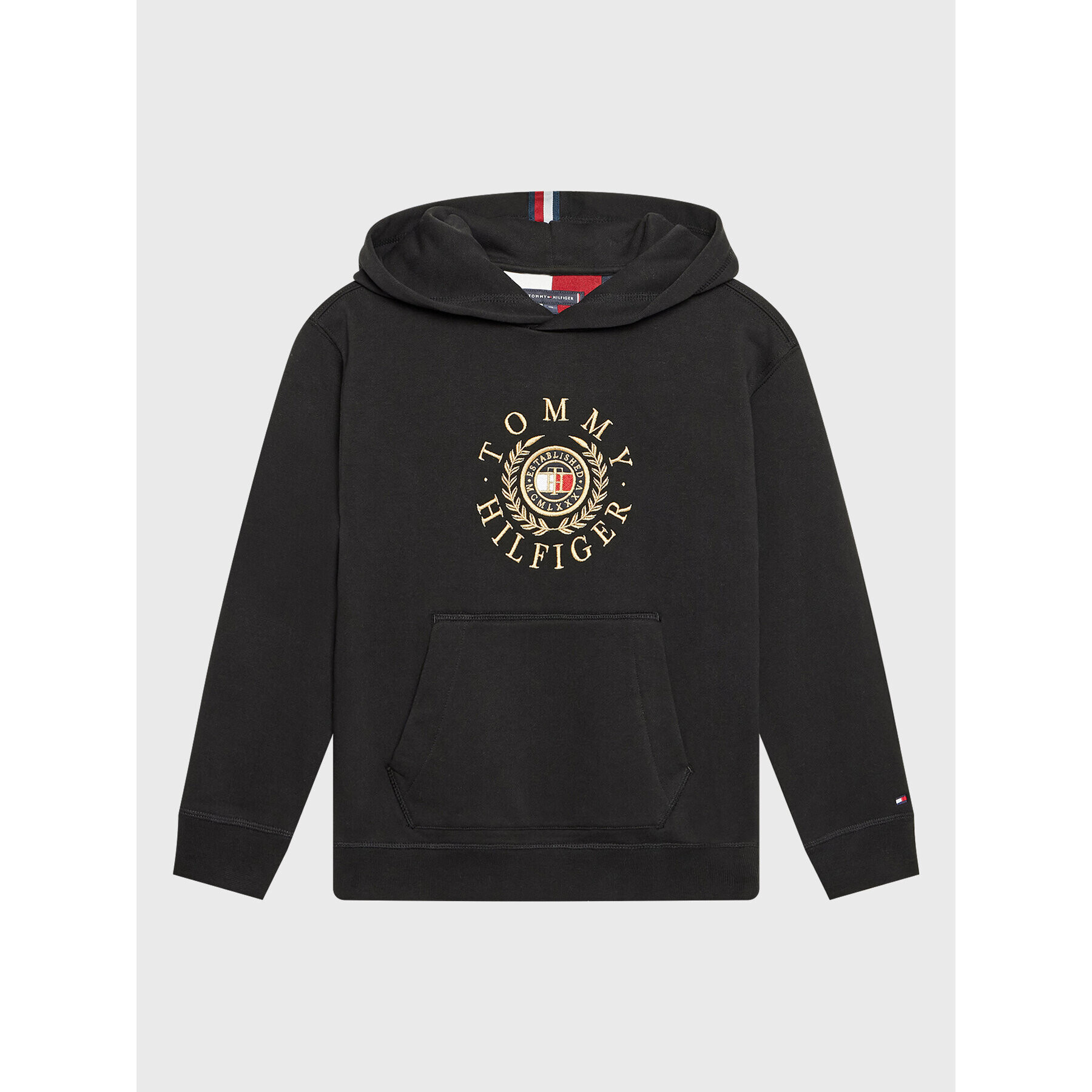 Tommy Hilfiger Суитшърт Icon Roundall Graphic KB0KB07525 D Черен Regular Fit - Pepit.bg