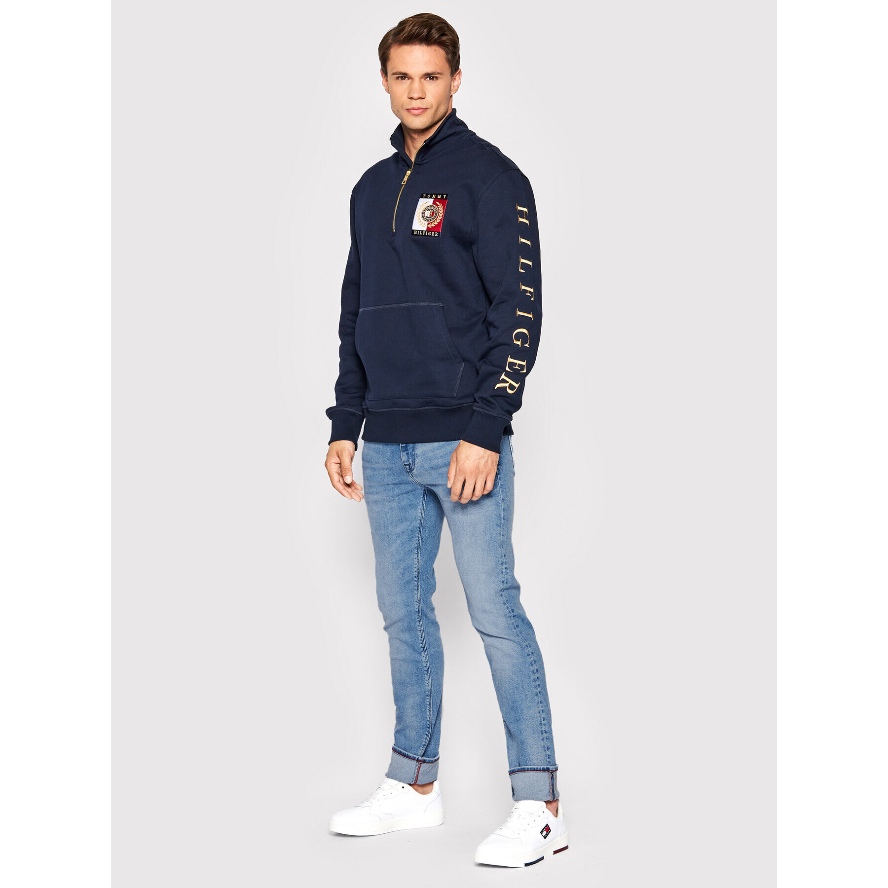 Tommy Hilfiger Суитшърт Icon Square MW0MW24344 Тъмносин Regular Fit - Pepit.bg